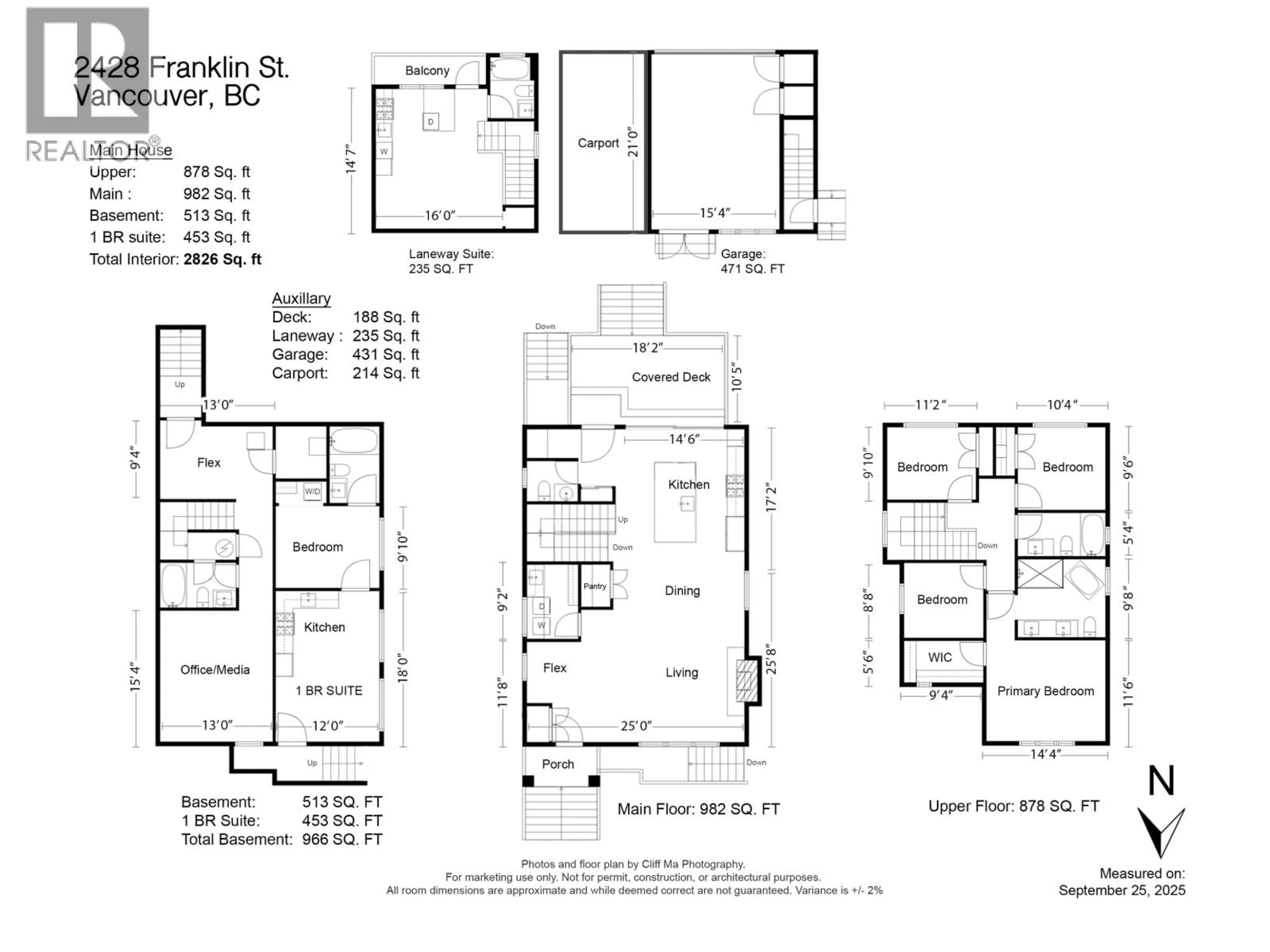 Floor plan for 2428 FRANKLIN STREET, Vancouver British Columbia V5K1X4