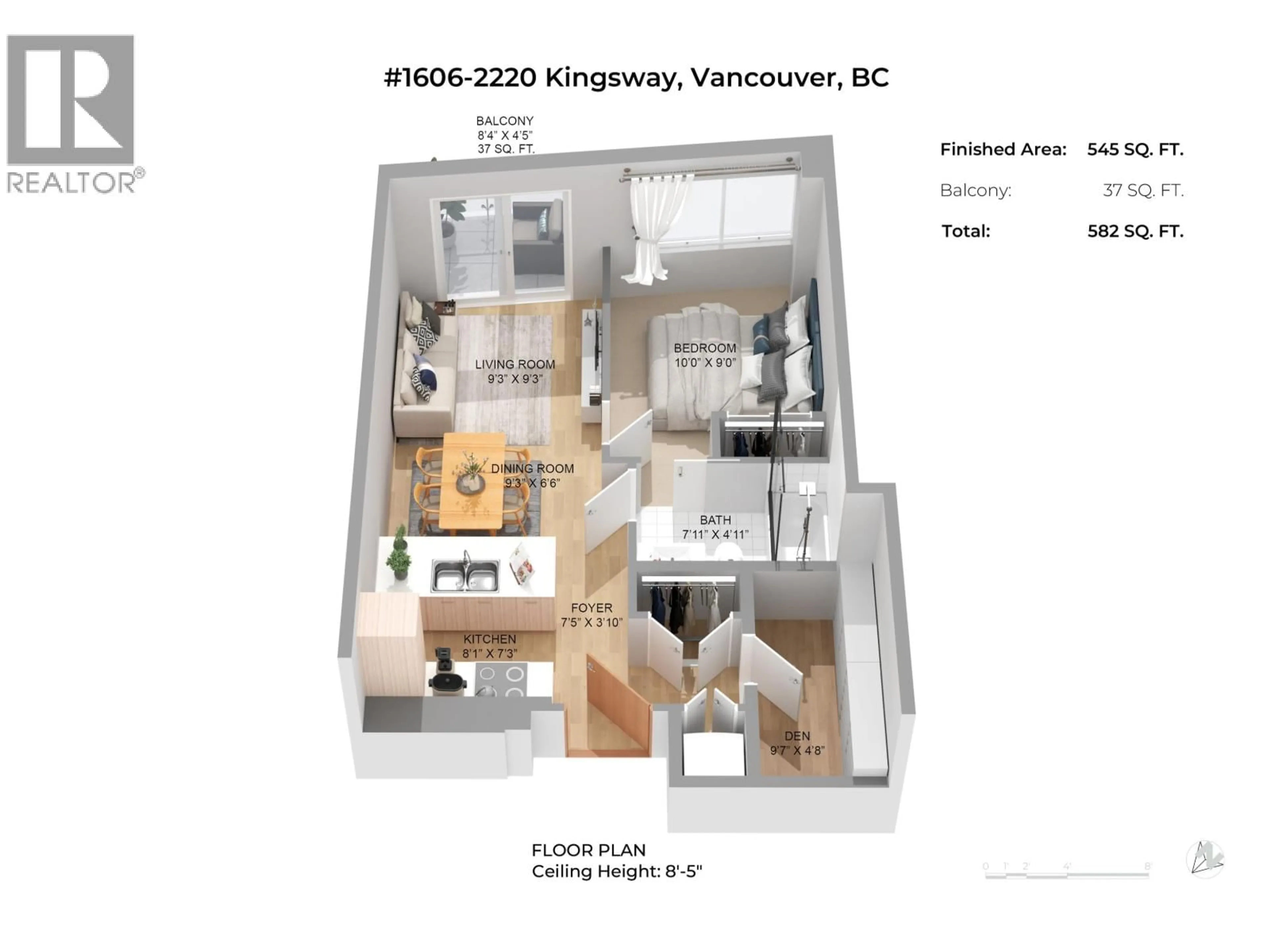 Floor plan for 1606 - 2220 KINGSWAY, Vancouver British Columbia V5N2T7