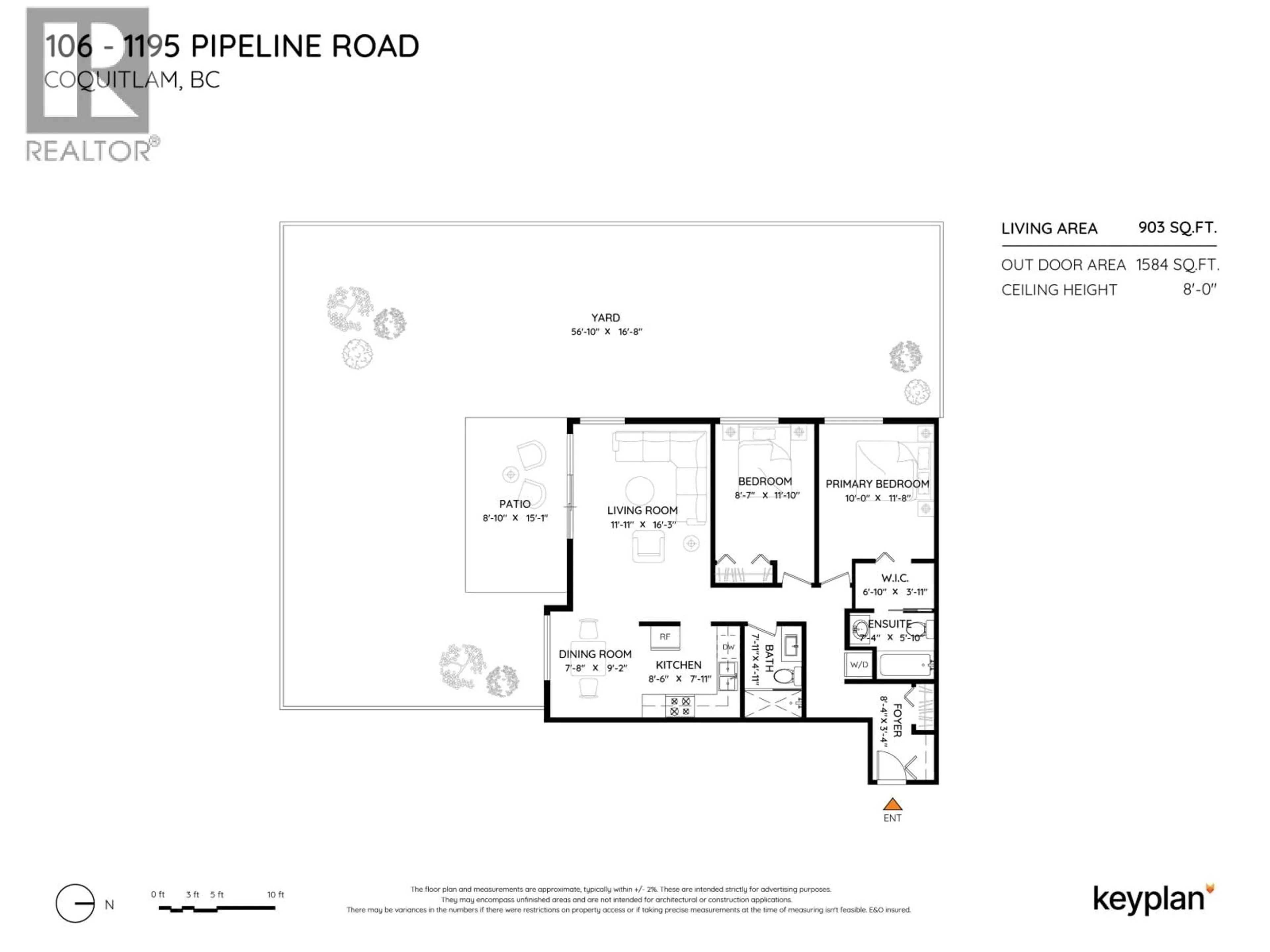 Floor plan for 106 - 1195 PIPELINE ROAD, Coquitlam British Columbia V3B6J5