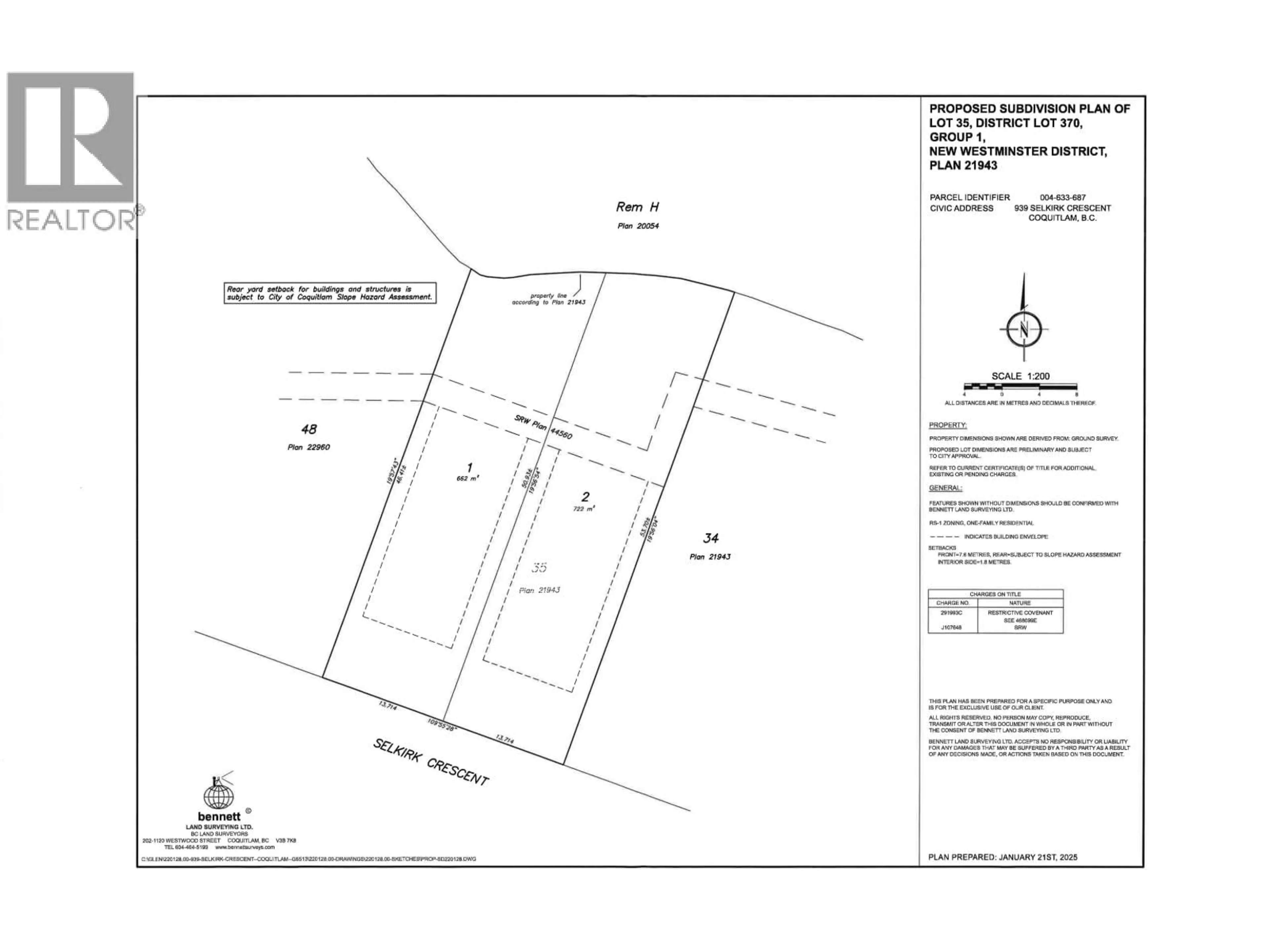 Floor plan for 939 SELKIRK CRESCENT, Coquitlam British Columbia V3J6E4