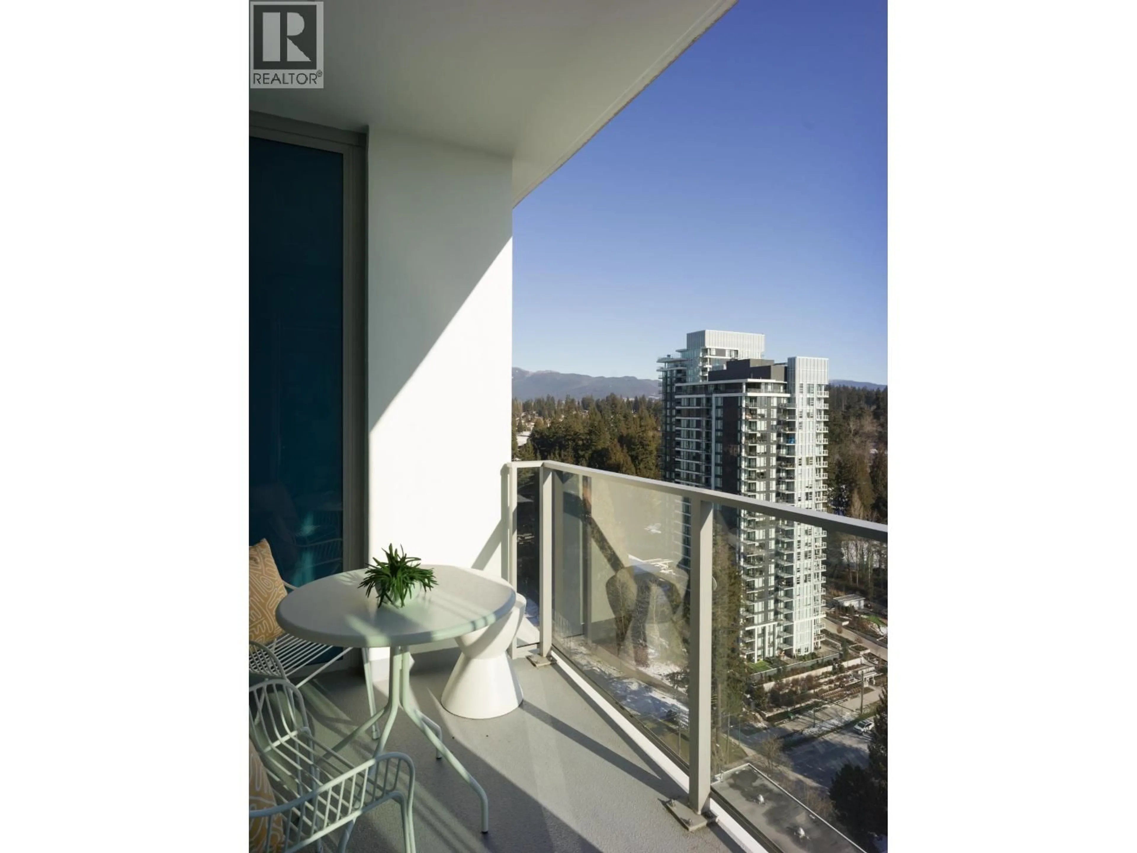 Balcony in the apartment, water/lake/river/ocean view for 2301 - 555 SYDNEY AVENUE, Coquitlam British Columbia V3K0G5