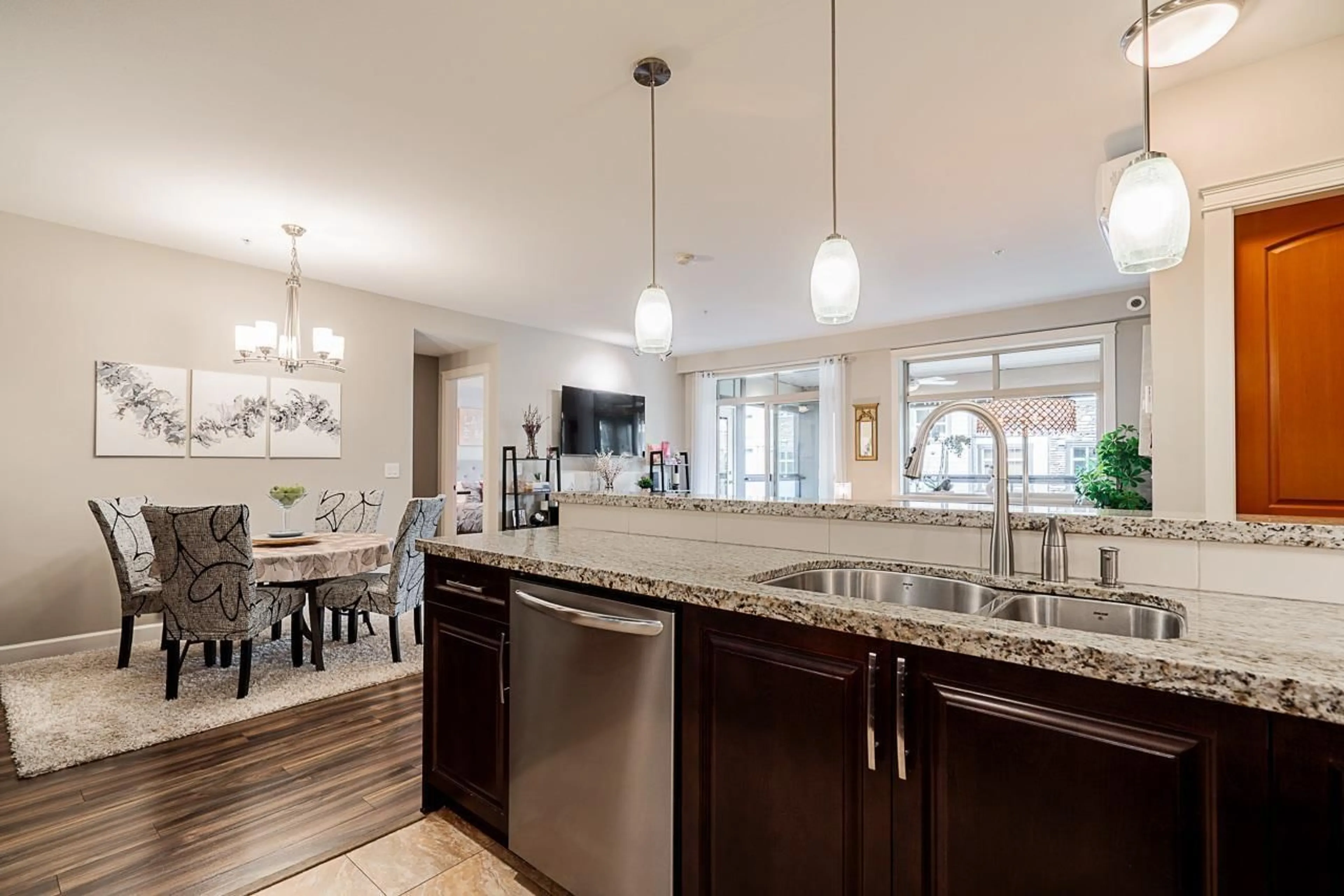 Open concept kitchen, ceramic/tile floor for B323 - 8218 207A, Langley British Columbia V2Y0Y1