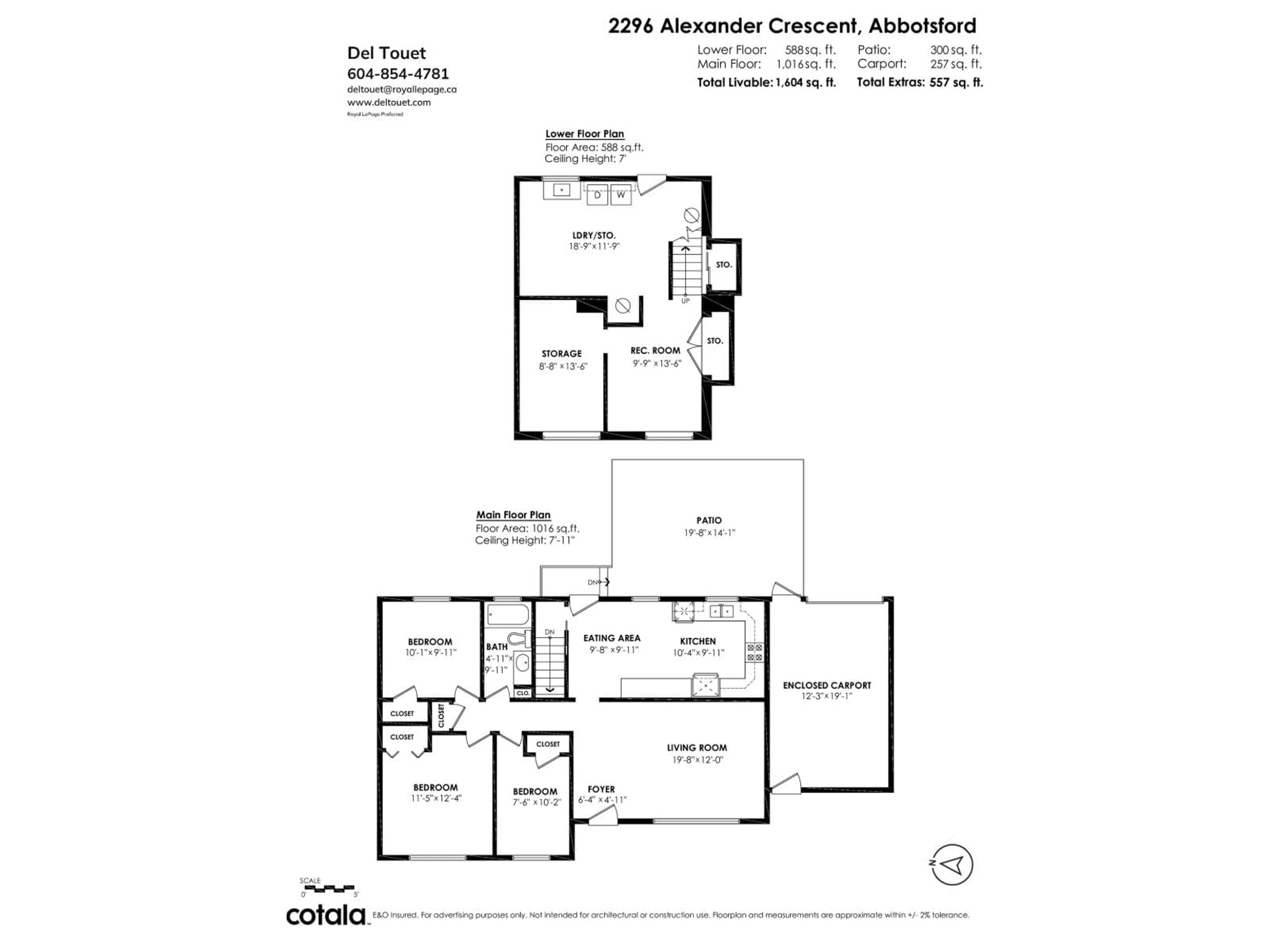 Floor plan for 2296 ALEXANDER, Abbotsford British Columbia V2S3W4