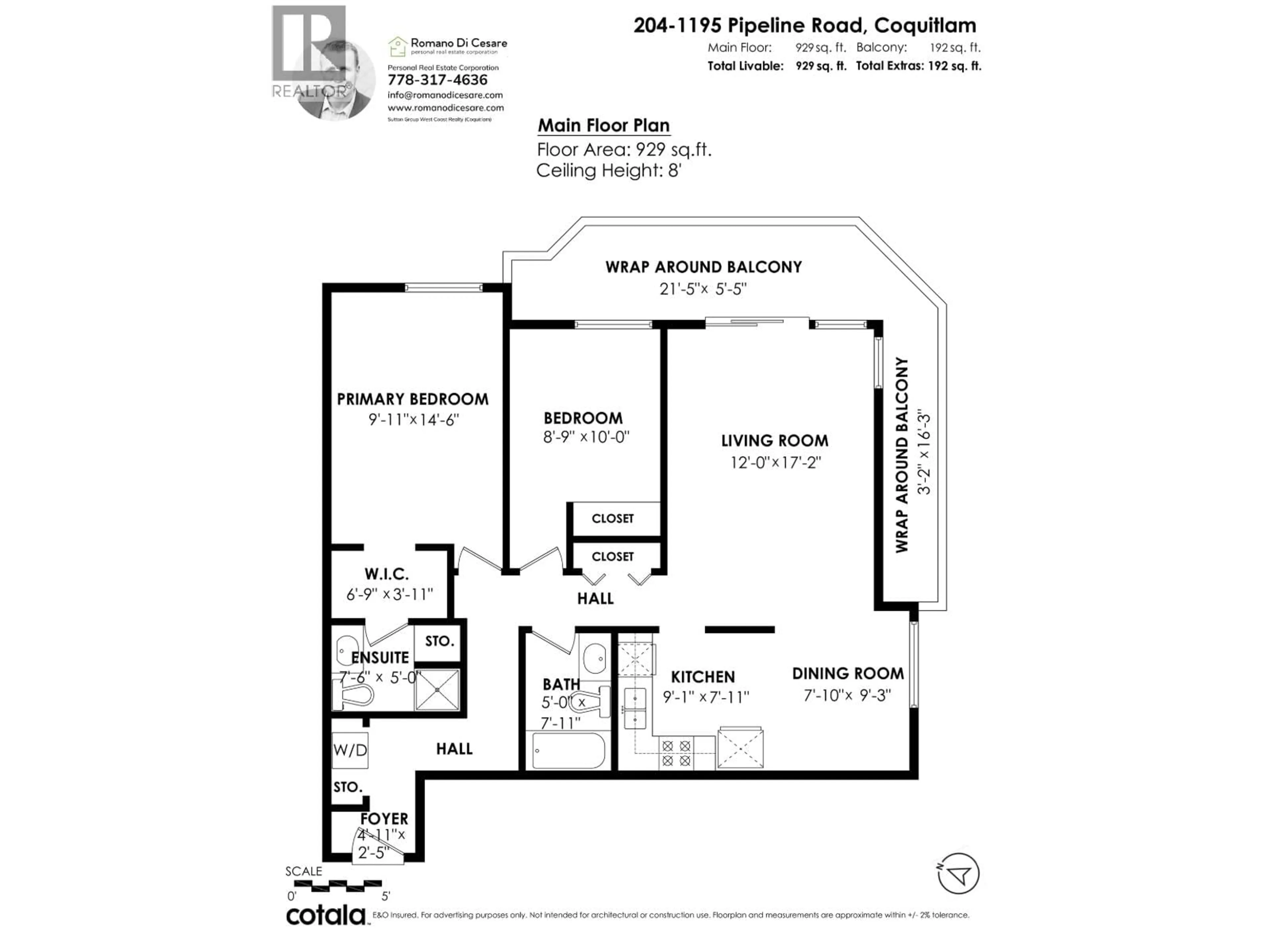 Floor plan for 204 - 1195 PIPELINE ROAD, Coquitlam British Columbia V3B6J5