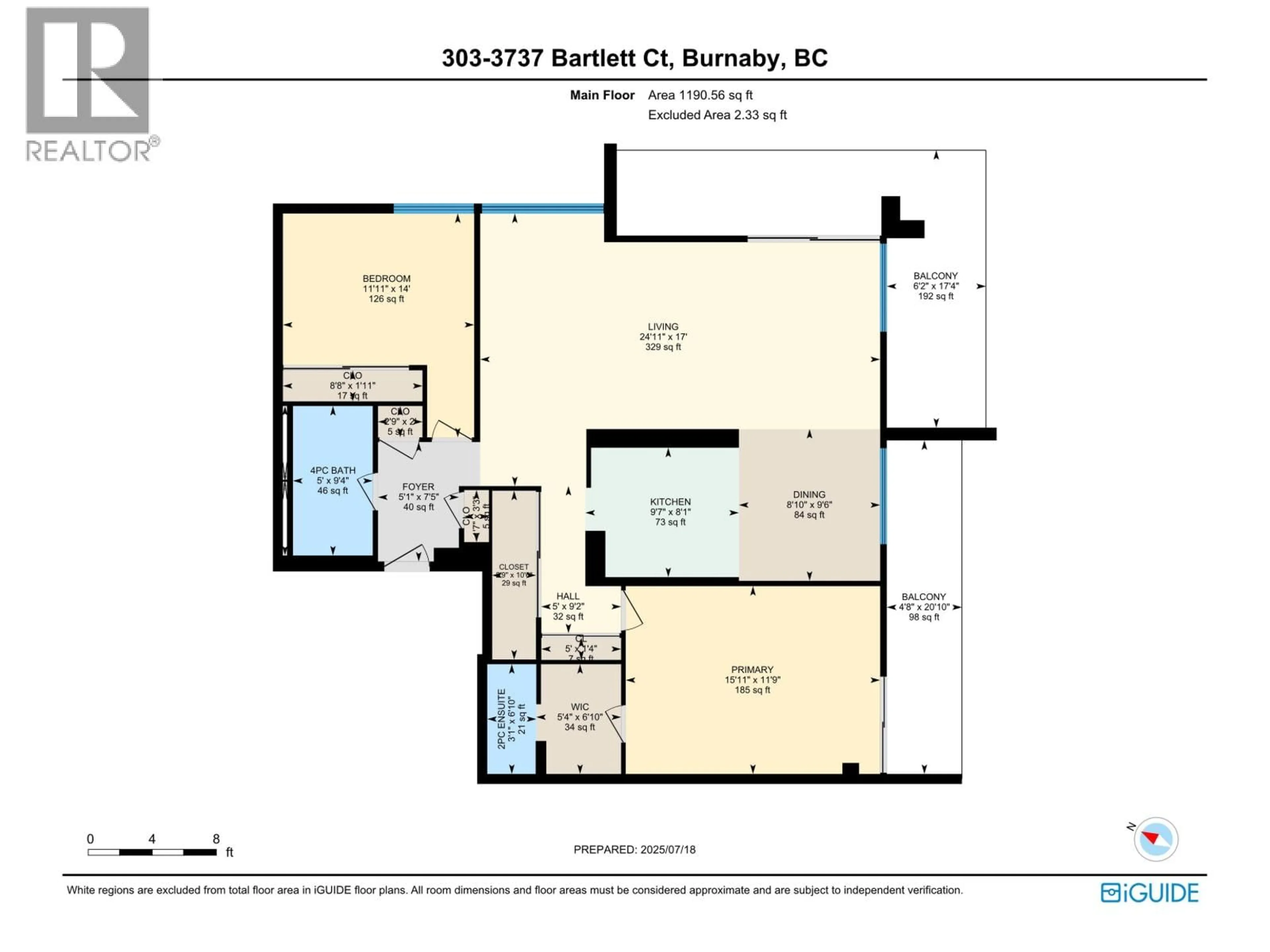 Floor plan for 303 - 3737 BARTLETT COURT, Burnaby British Columbia V3J7E3