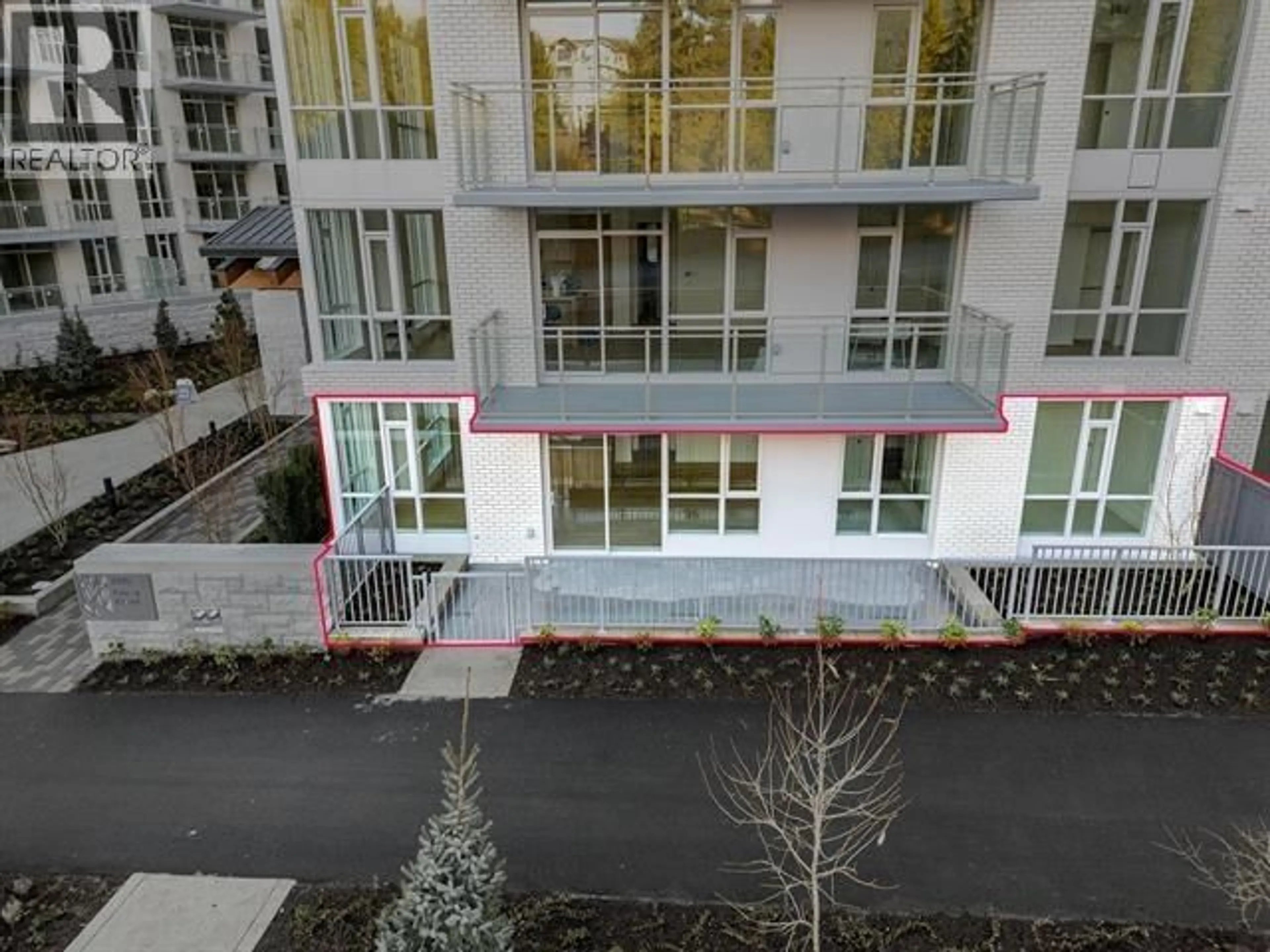 A pic from outside/outdoor area/front of a property/back of a property/a pic from drone, city buildings view from balcony for 102 - 2375 EMERY COURT, North Vancouver British Columbia V7J0E9