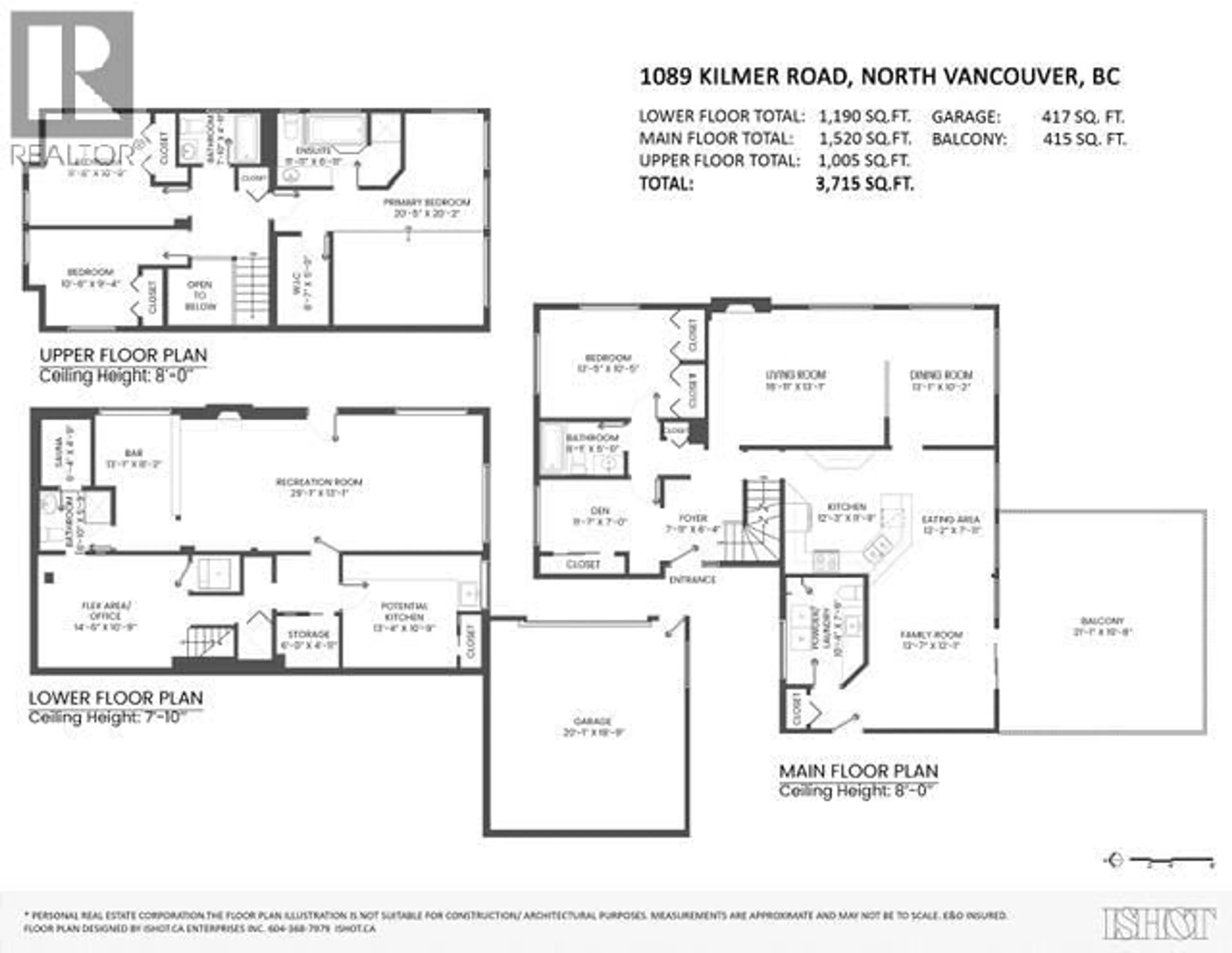 Floor plan for 1089 KILMER ROAD, North Vancouver British Columbia V7K1P9