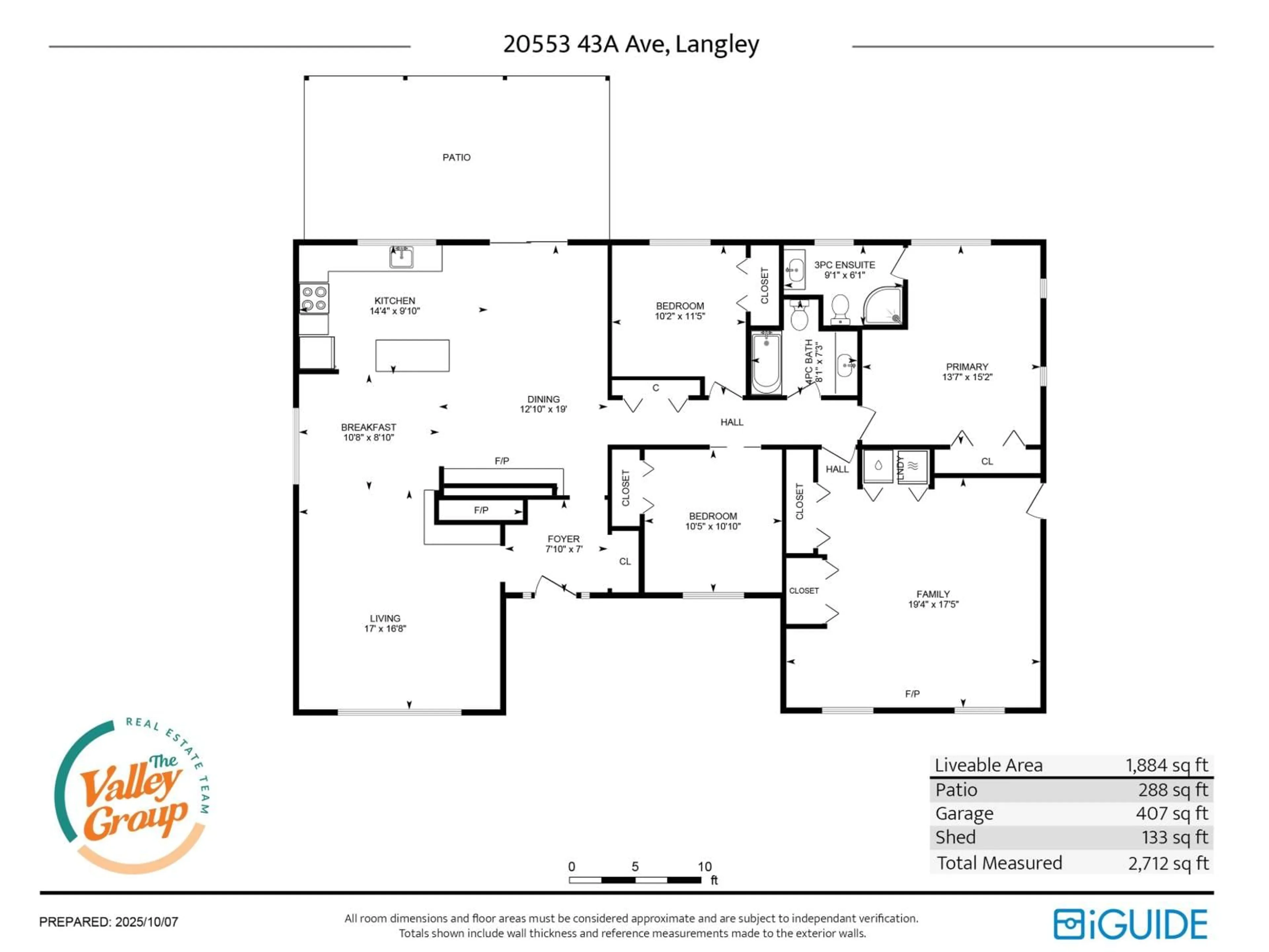 Floor plan for 20553 43A, Langley British Columbia V3A3C7