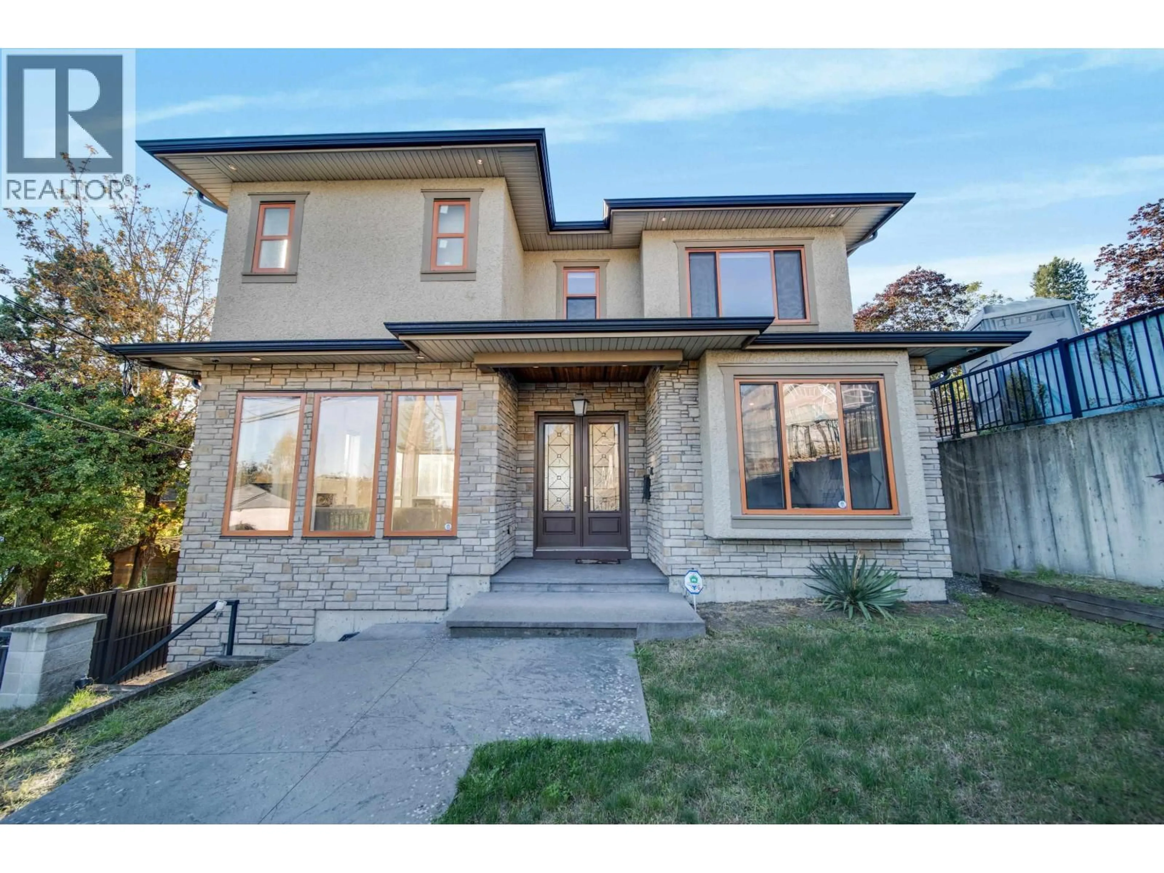 Home with brick exterior material, street for 8543 ROYAL OAK AVENUE, Burnaby British Columbia V5J4L5
