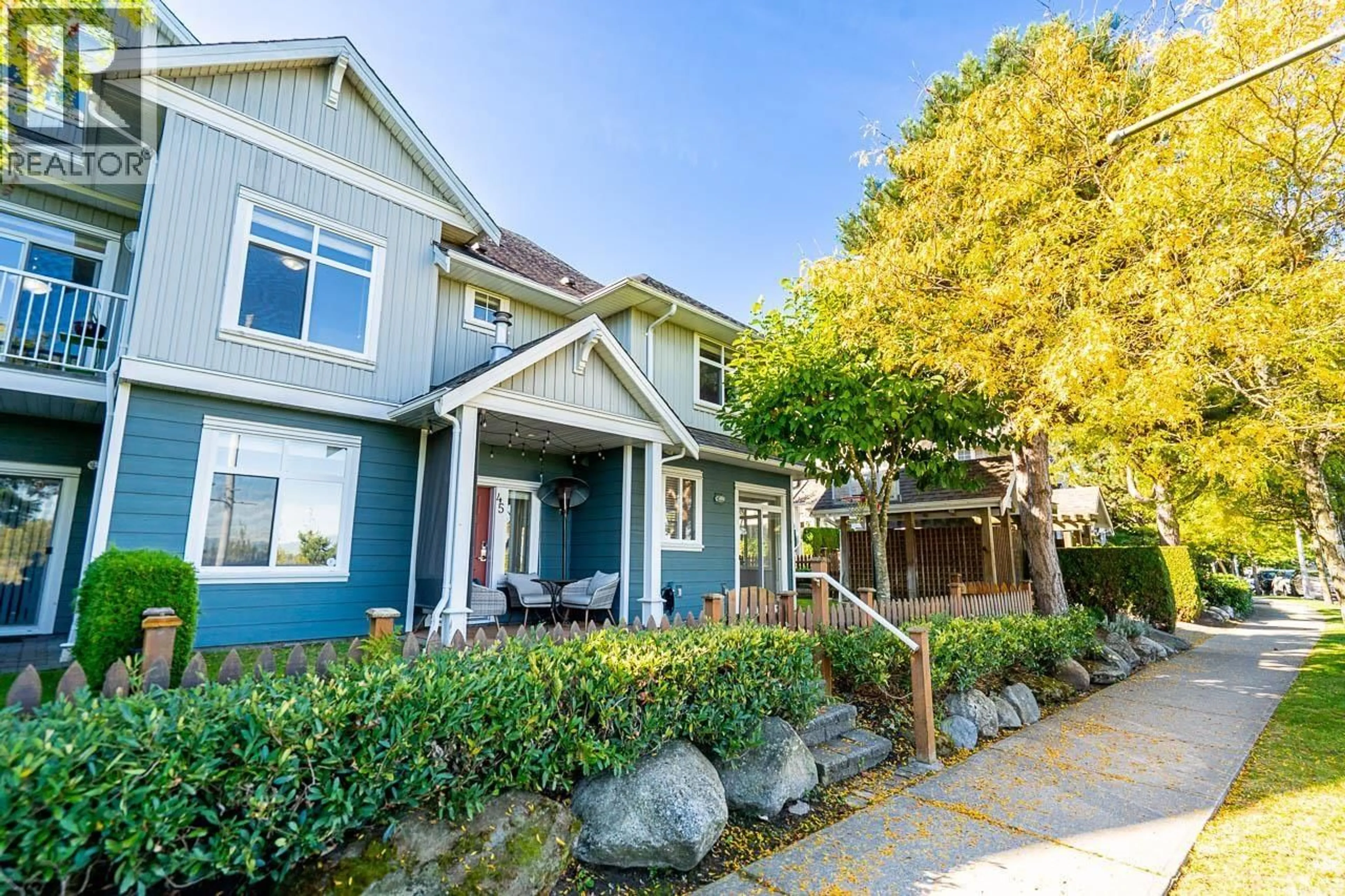 Home with vinyl exterior material, street for 45 - 6300 LONDON ROAD, Richmond British Columbia V7E6V6