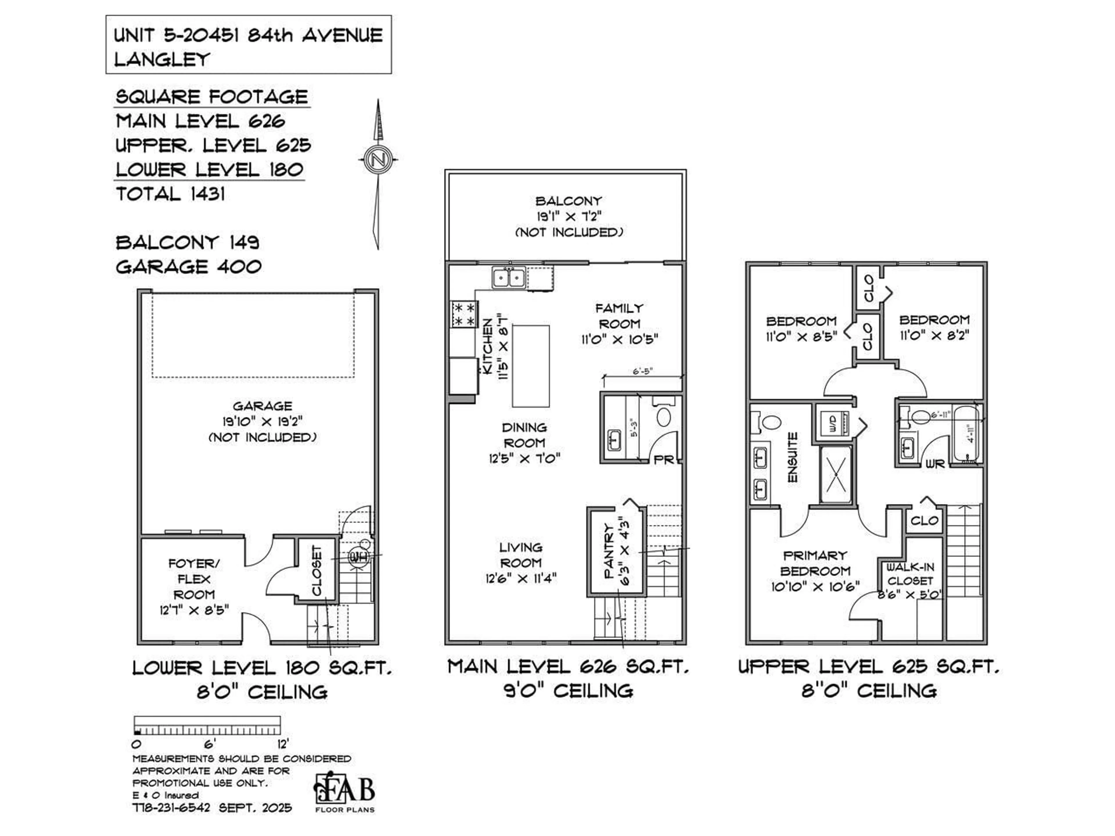 Floor plan for 5 - 20451 84, Langley British Columbia V2Y0X5