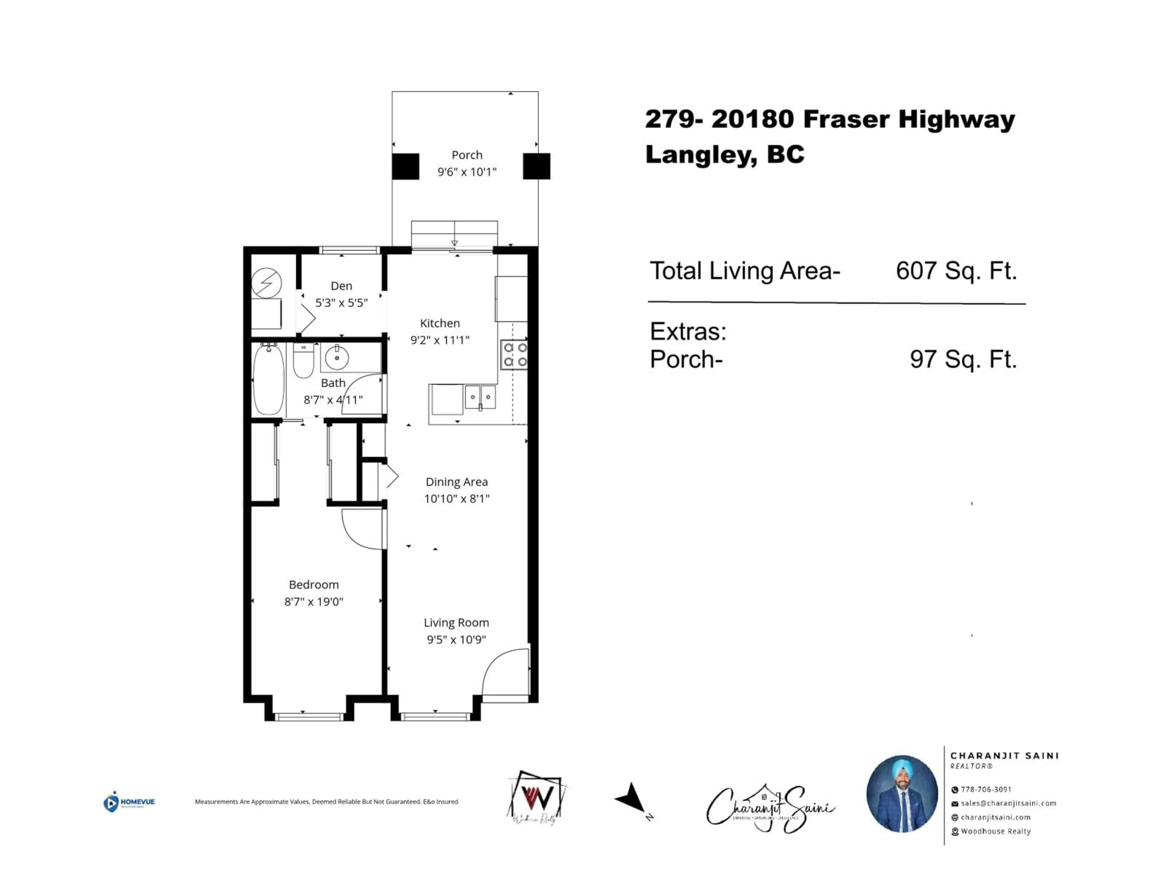 Floor plan for 279 - 20180 FRASER, Langley British Columbia V3A0B5