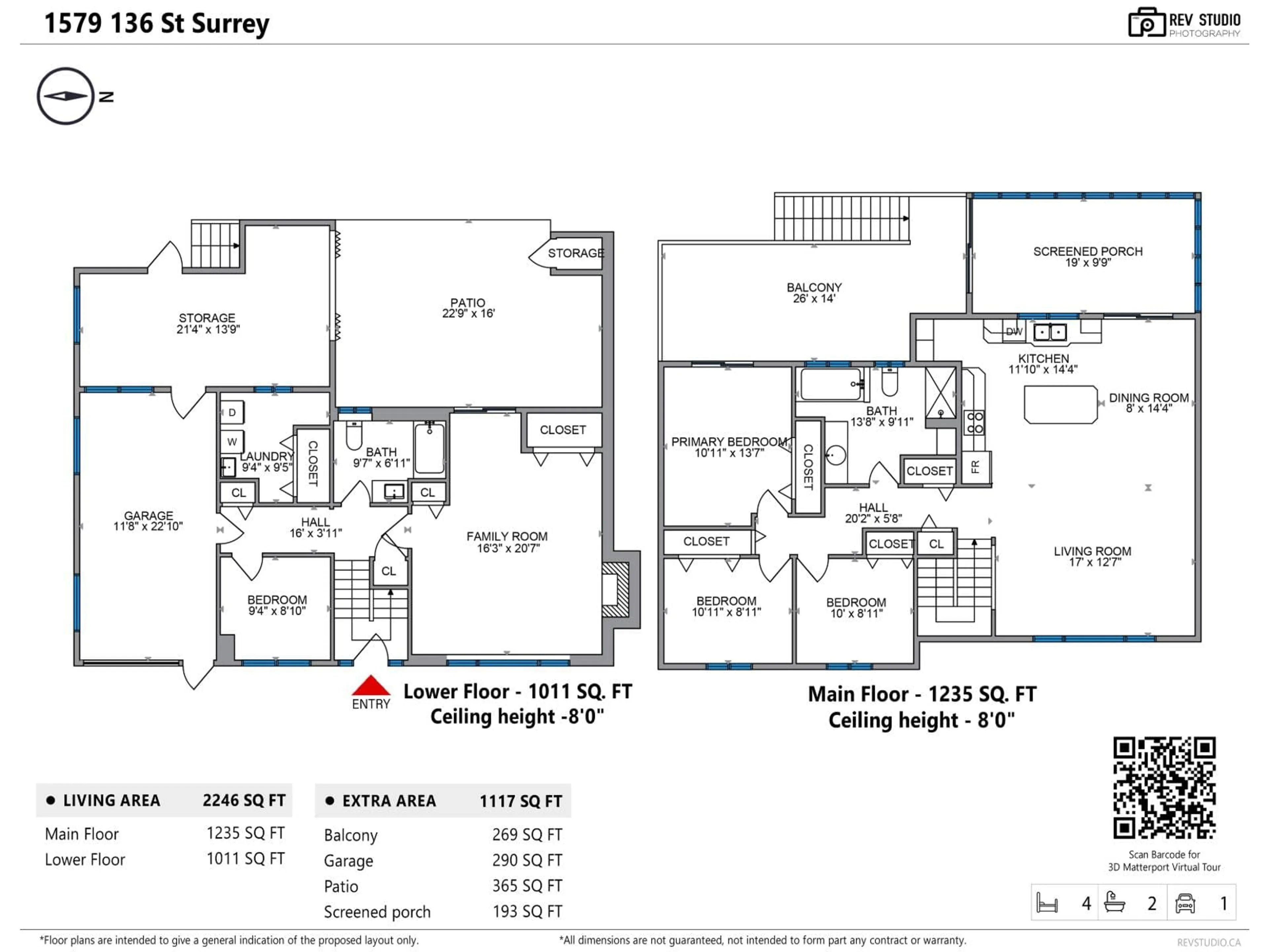 Floor plan for 1579 136, Surrey British Columbia V4A5H3