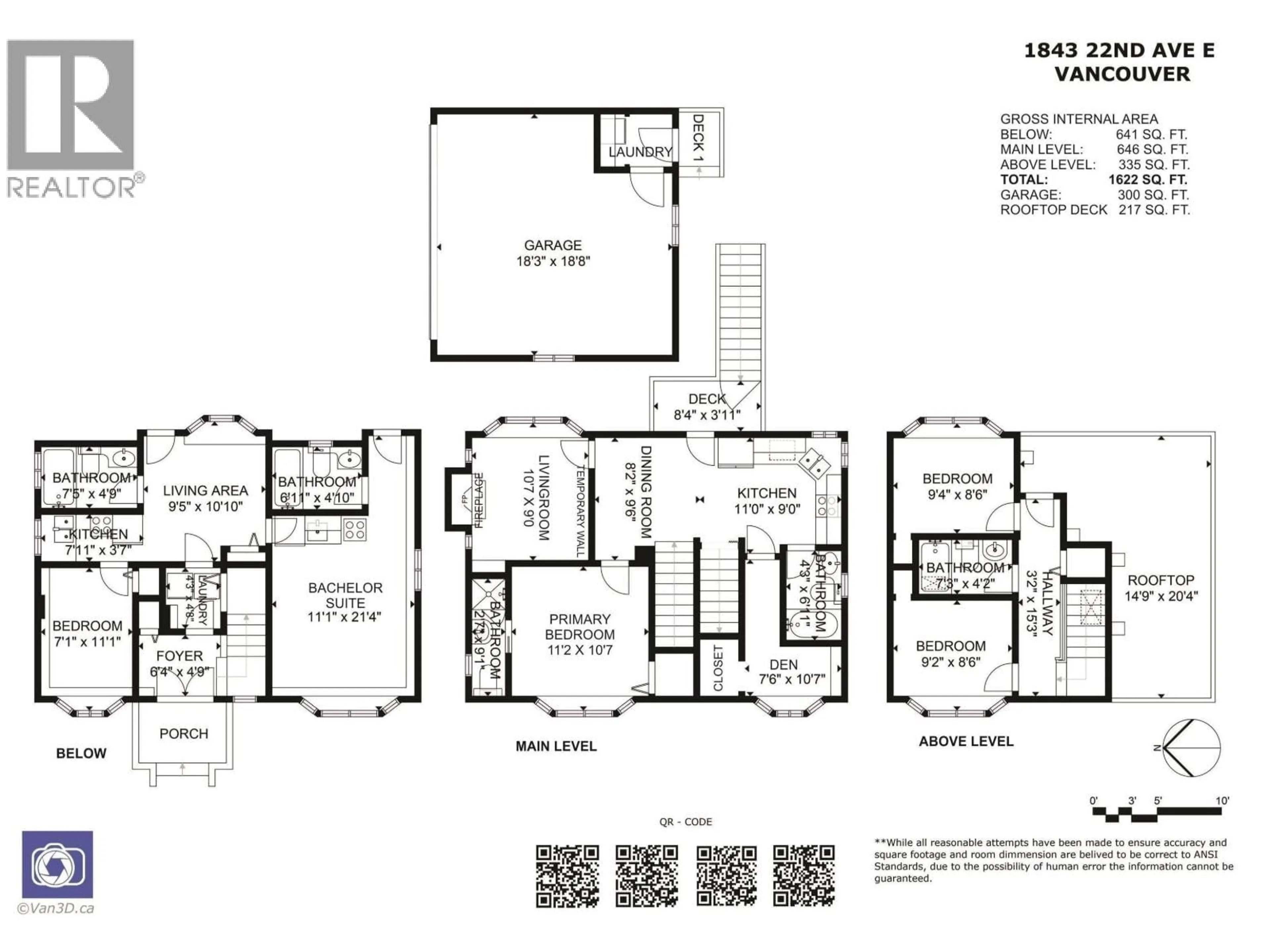 Floor plan for 1843 22ND AVENUE, Vancouver British Columbia V5N2P9