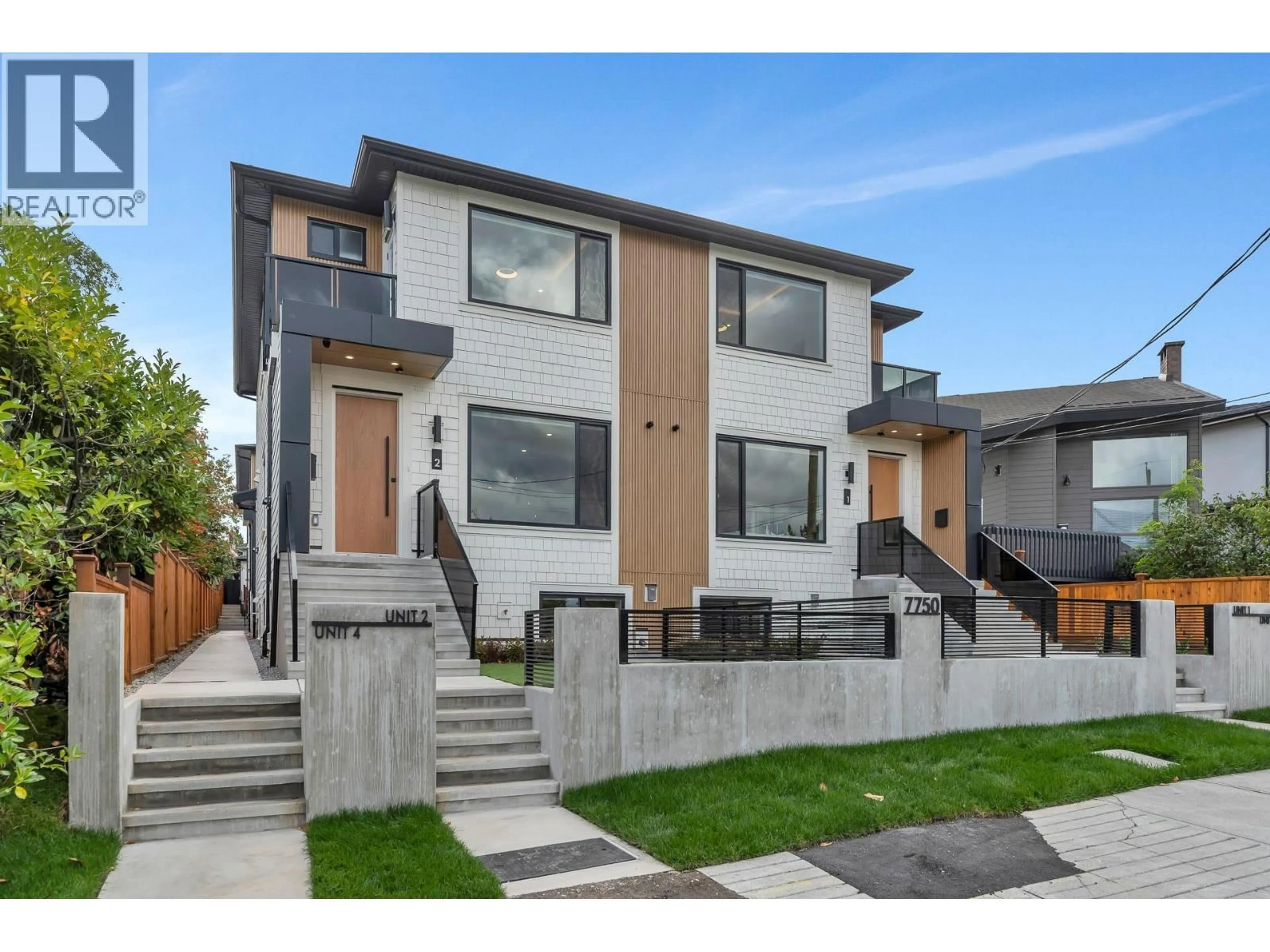 Home with vinyl exterior material, street for 4 - 7750 MAYFIELD STREET, Burnaby British Columbia V5E2J6
