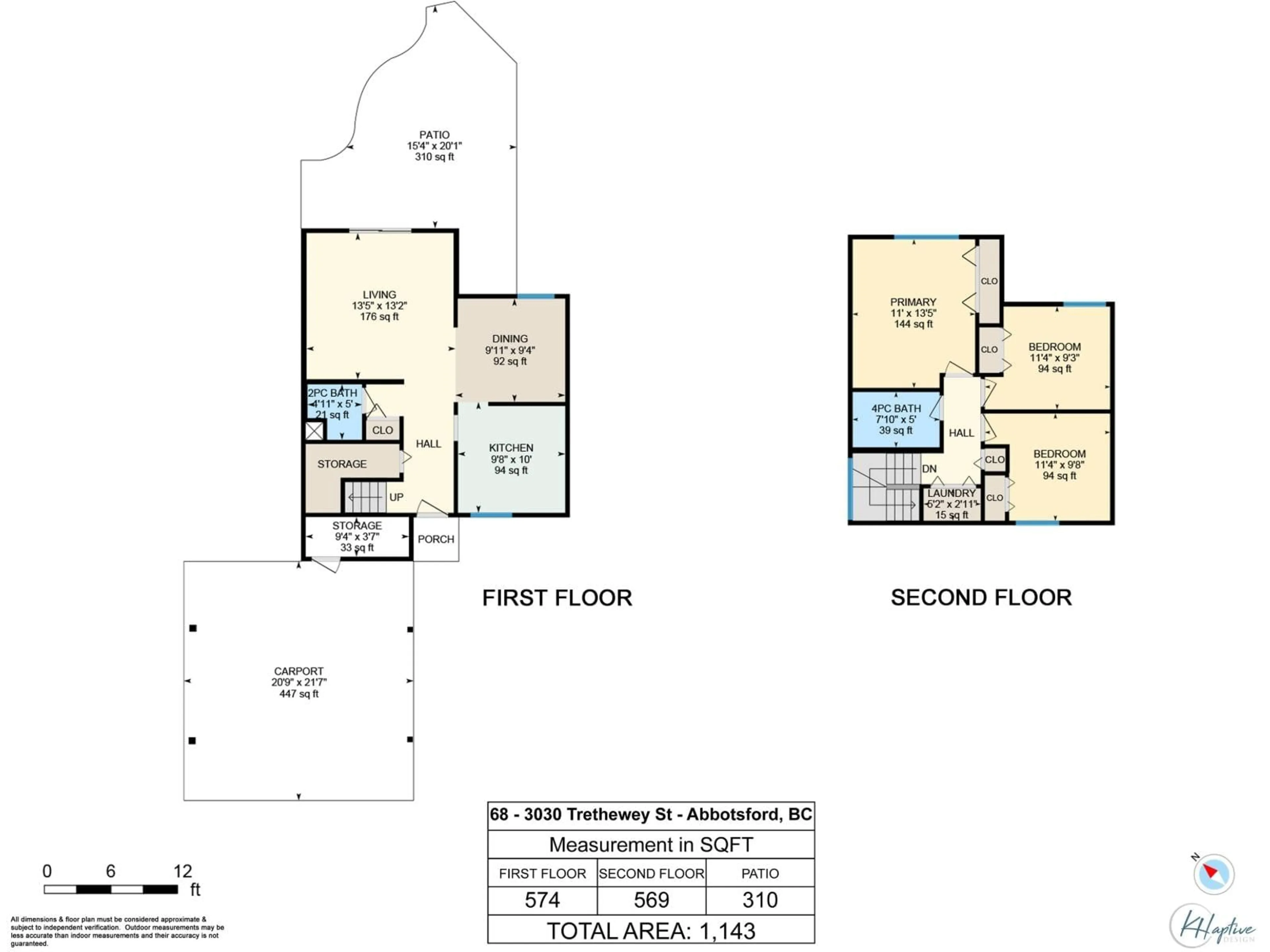 Floor plan for 68 - 3030 TRETHEWEY, Abbotsford British Columbia V2T4N2