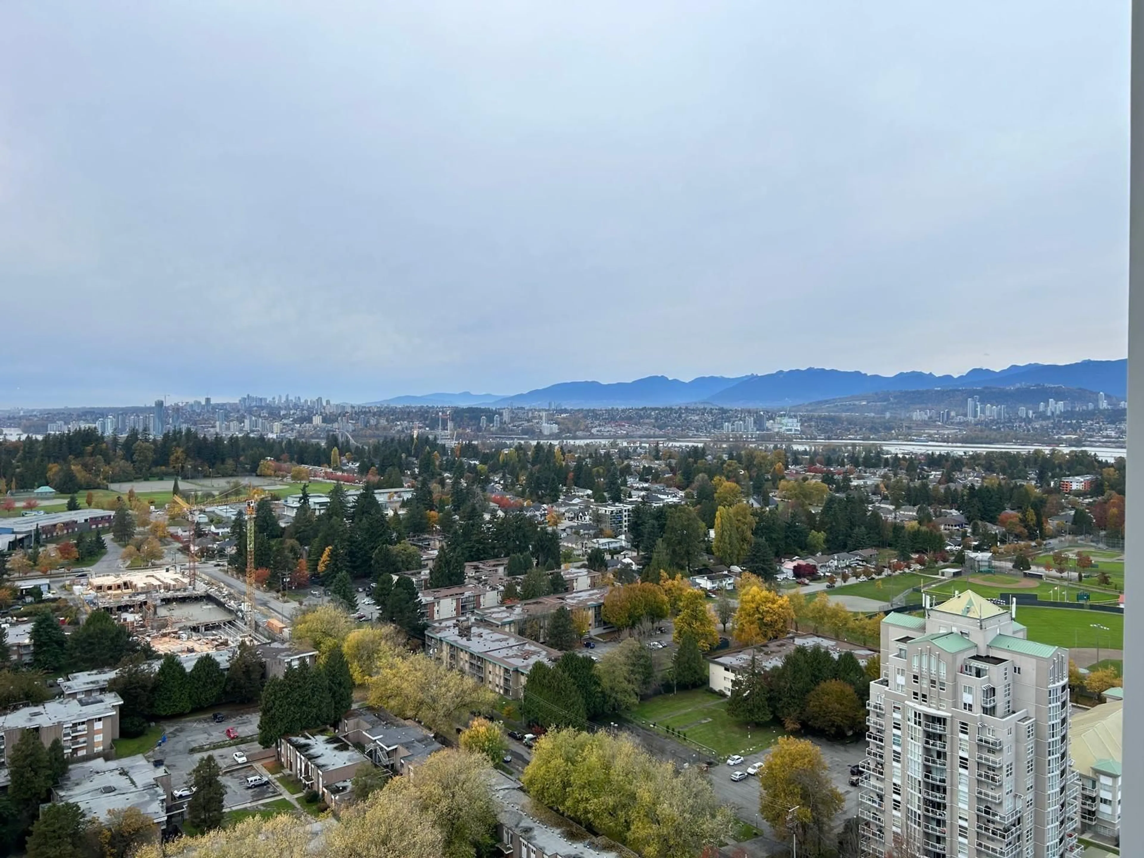 A pic from outside/outdoor area/front of a property/back of a property/a pic from drone, city buildings view from balcony for 2910 - 10448 UNIVERSITY, Surrey British Columbia V3T0S7