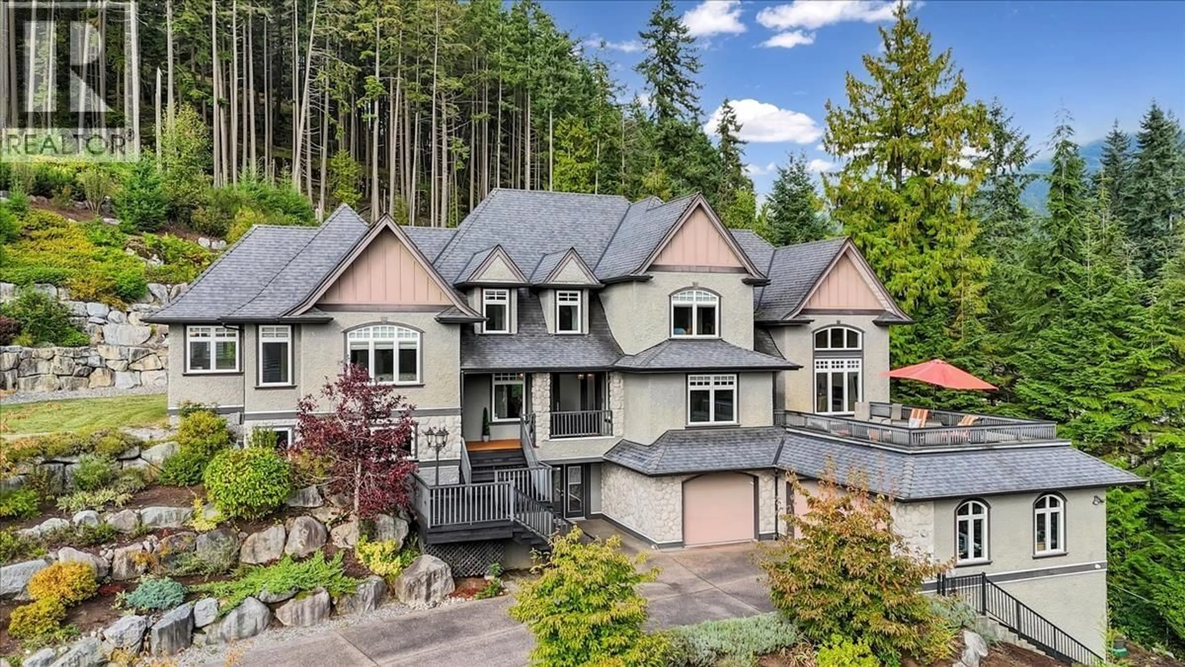 A pic from outside/outdoor area/front of a property/back of a property/a pic from drone, unknown for 1403 CRYSTAL CREEK DRIVE, Anmore British Columbia V3H0A3