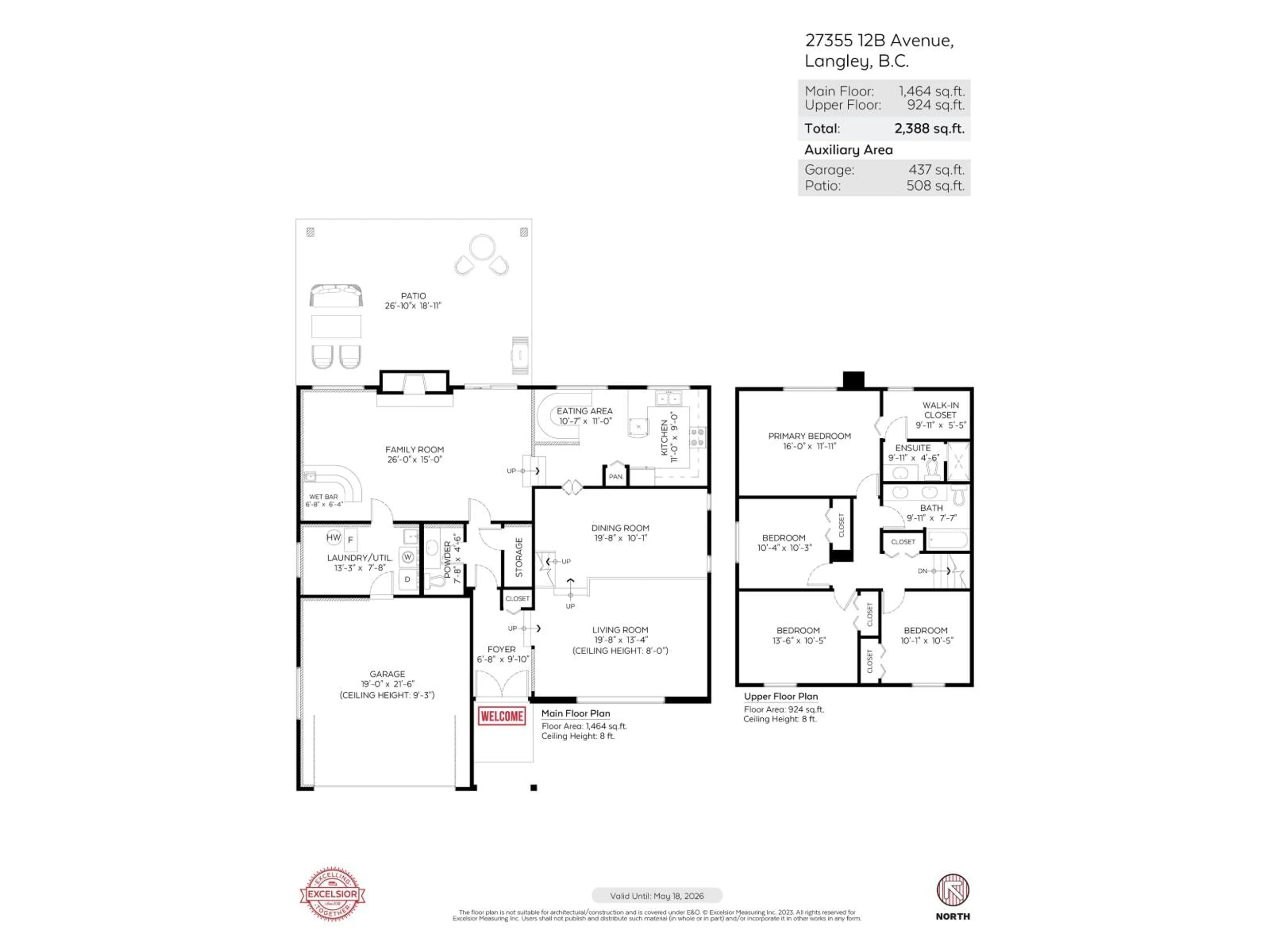 Floor plan for 27355 12B, Langley British Columbia V4W2P7