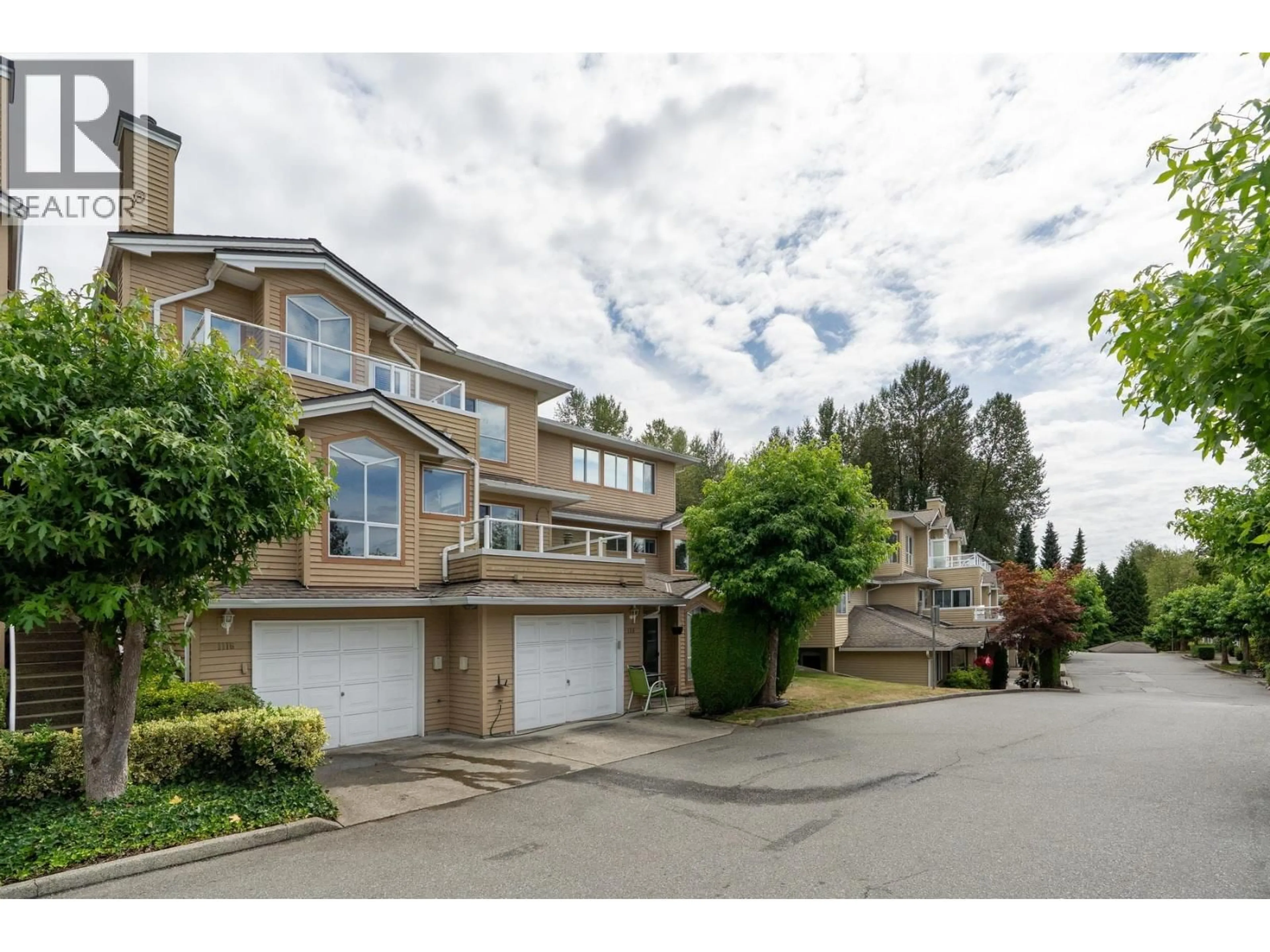 A pic from outside/outdoor area/front of a property/back of a property/a pic from drone, street for 1116 O'FLAHERTY GATE, Port Coquitlam British Columbia V3C6H2