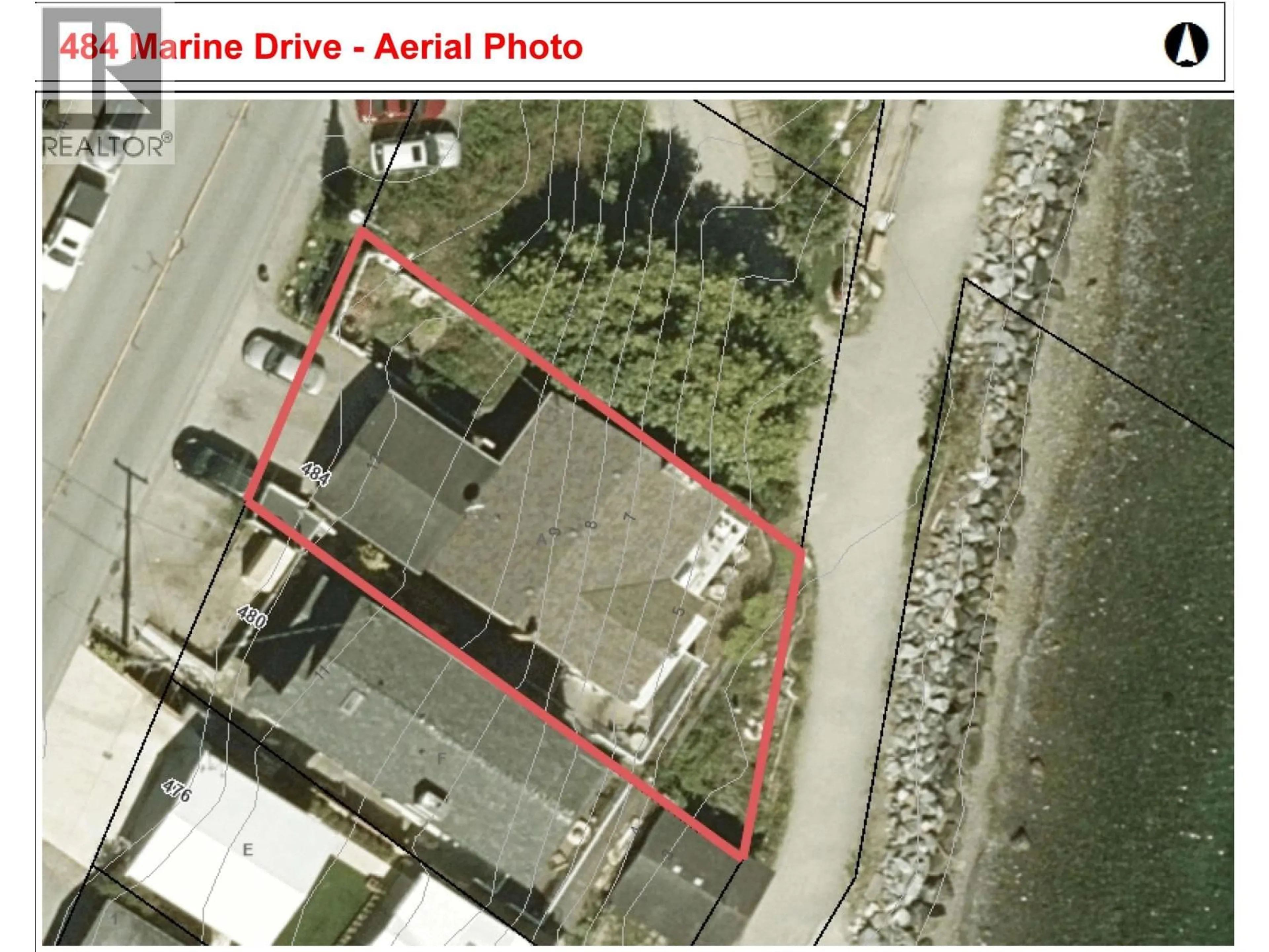 A pic from outside/outdoor area/front of a property/back of a property/a pic from drone, street for 484 MARINE DRIVE, Gibsons British Columbia V0N1V0