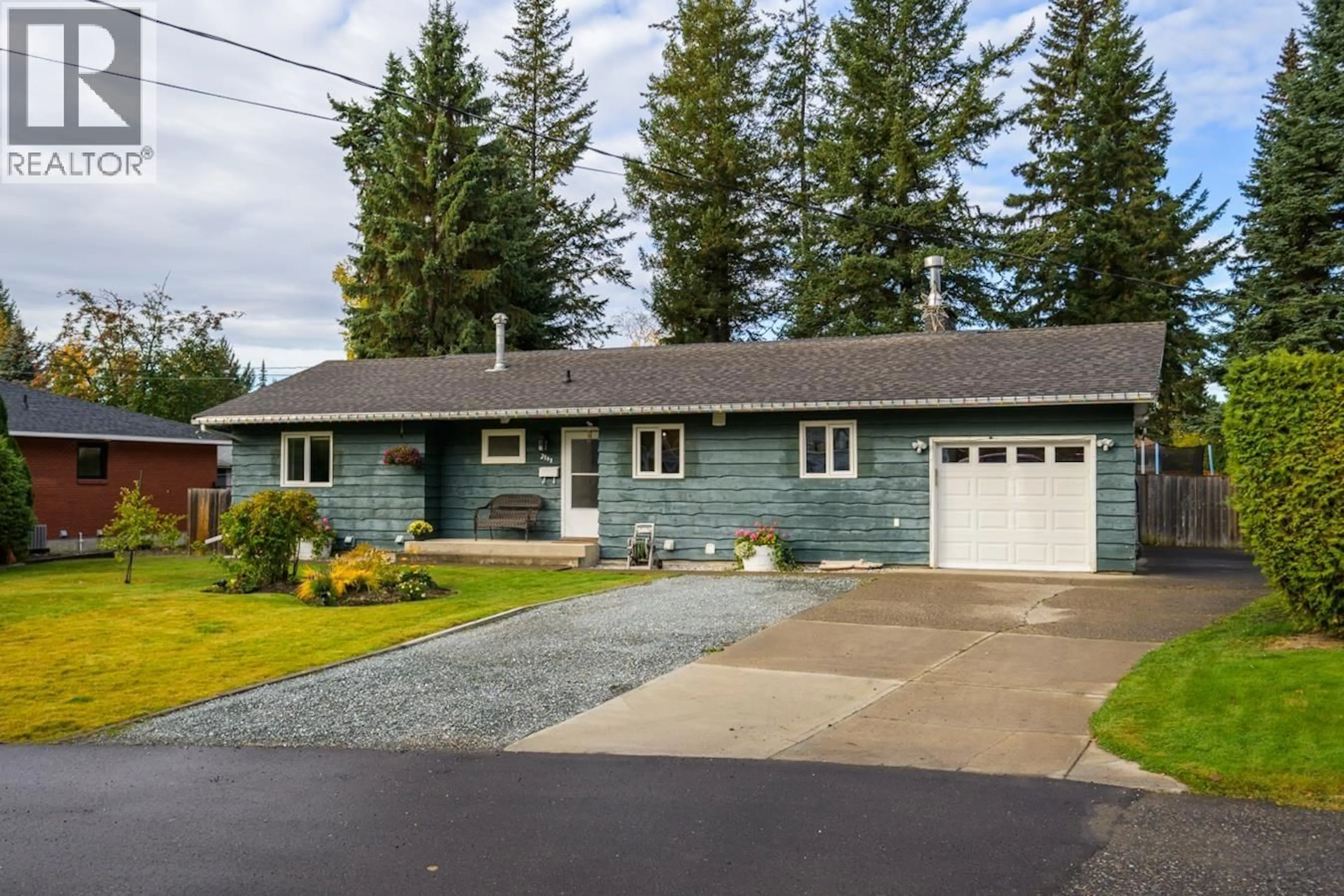 Home with vinyl exterior material, street for 2141 GREGORY PLACE, Prince George British Columbia V2K1C1