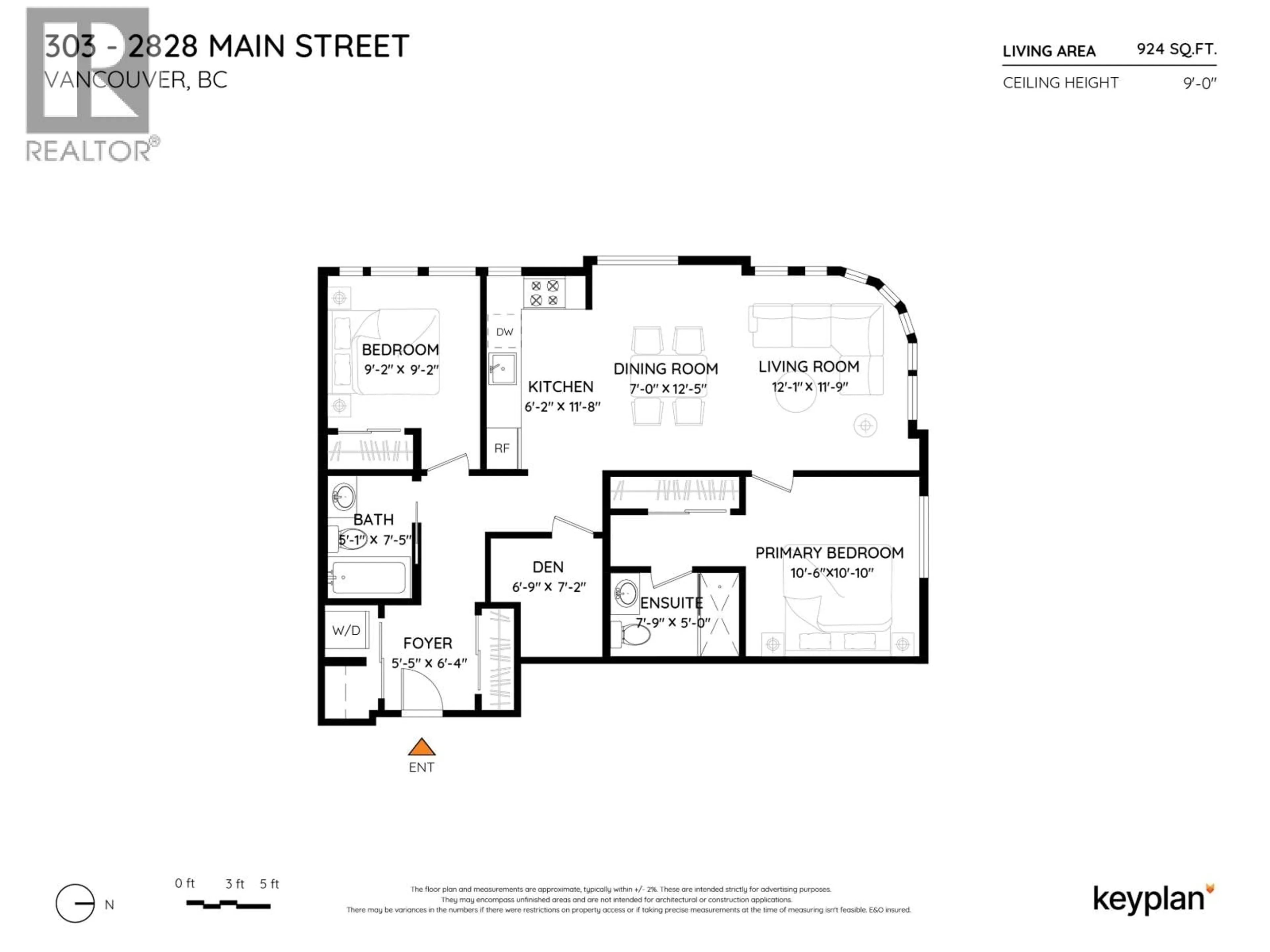 Floor plan for 303 - 2828 MAIN STREET, Vancouver British Columbia V5T3G2