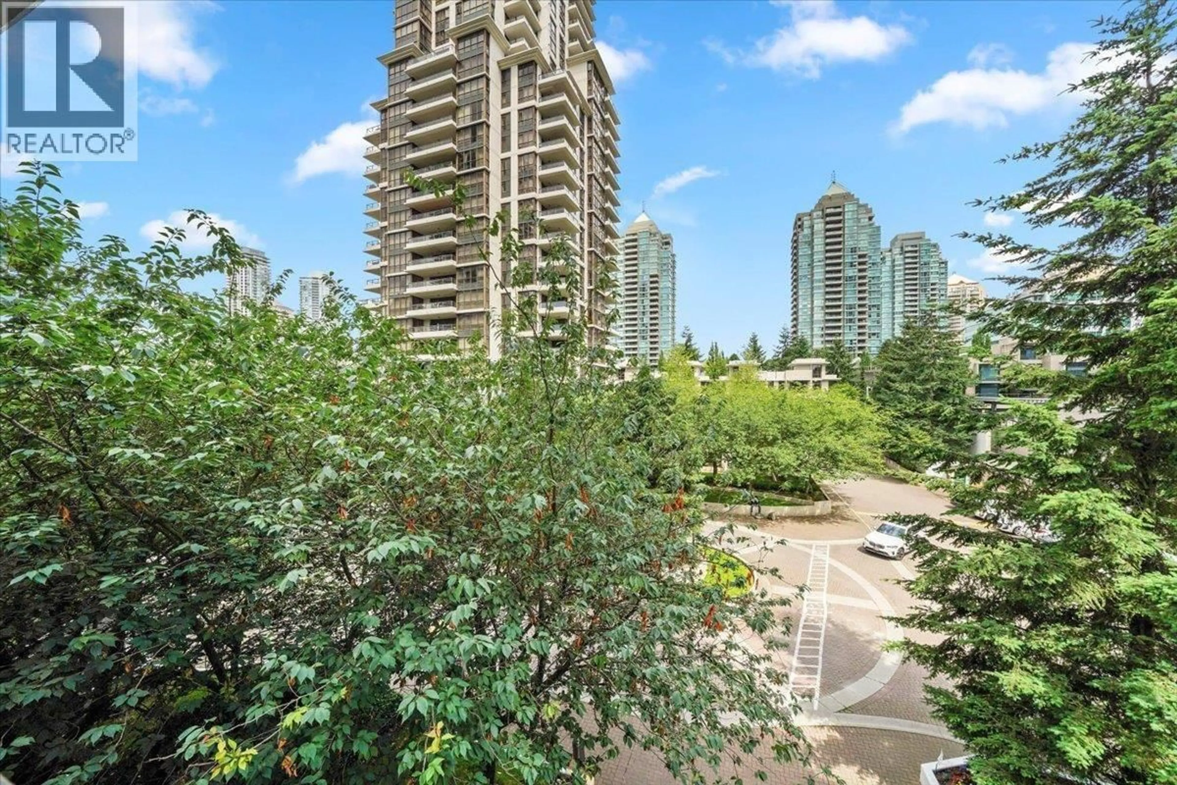 Patio, city buildings view from balcony for 405 - 2138 MADISON AVENUE, Burnaby British Columbia V5C6T6