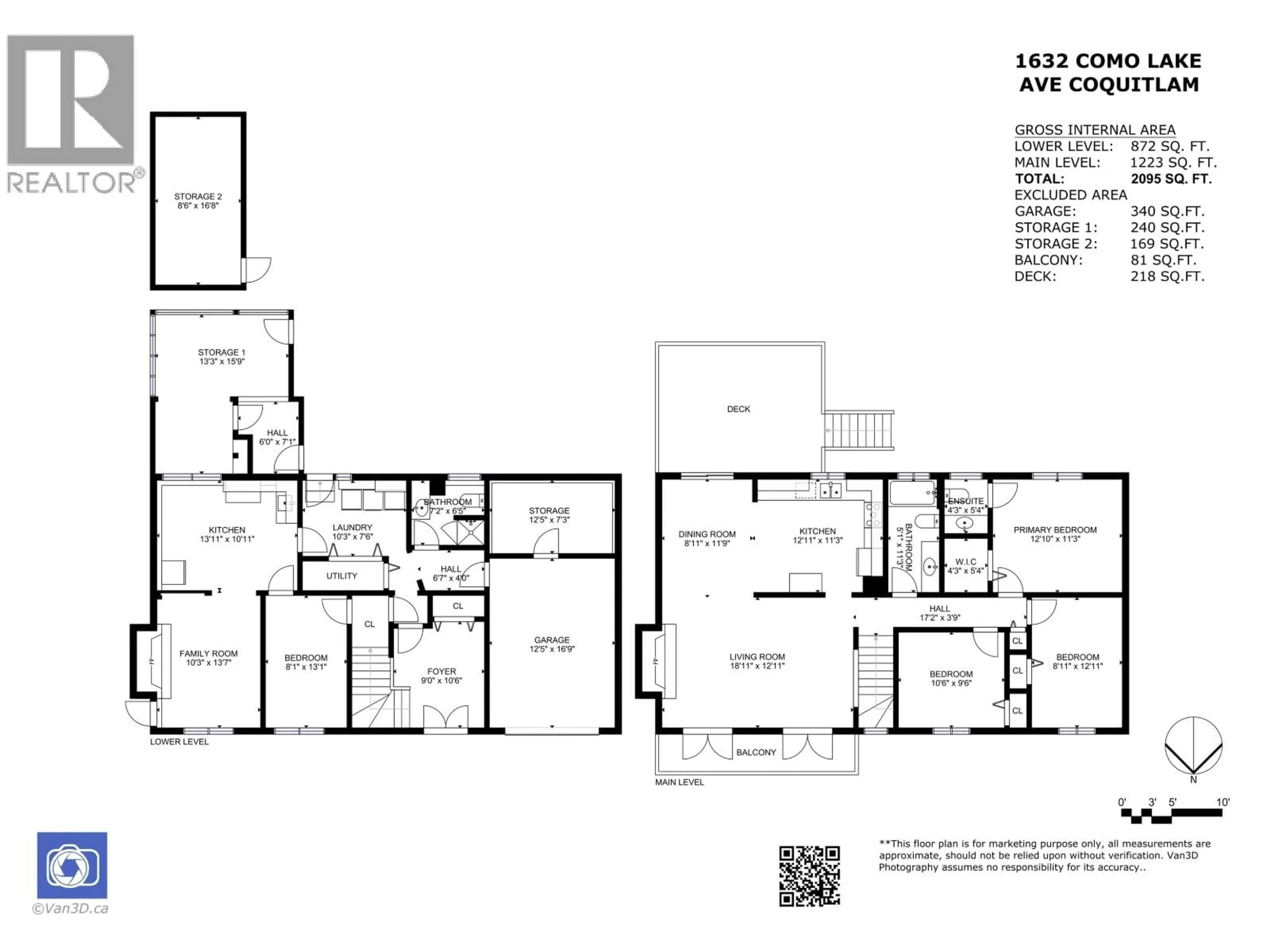 Floor plan for 1632 COMO LAKE AVENUE, Coquitlam British Columbia V3J3P6