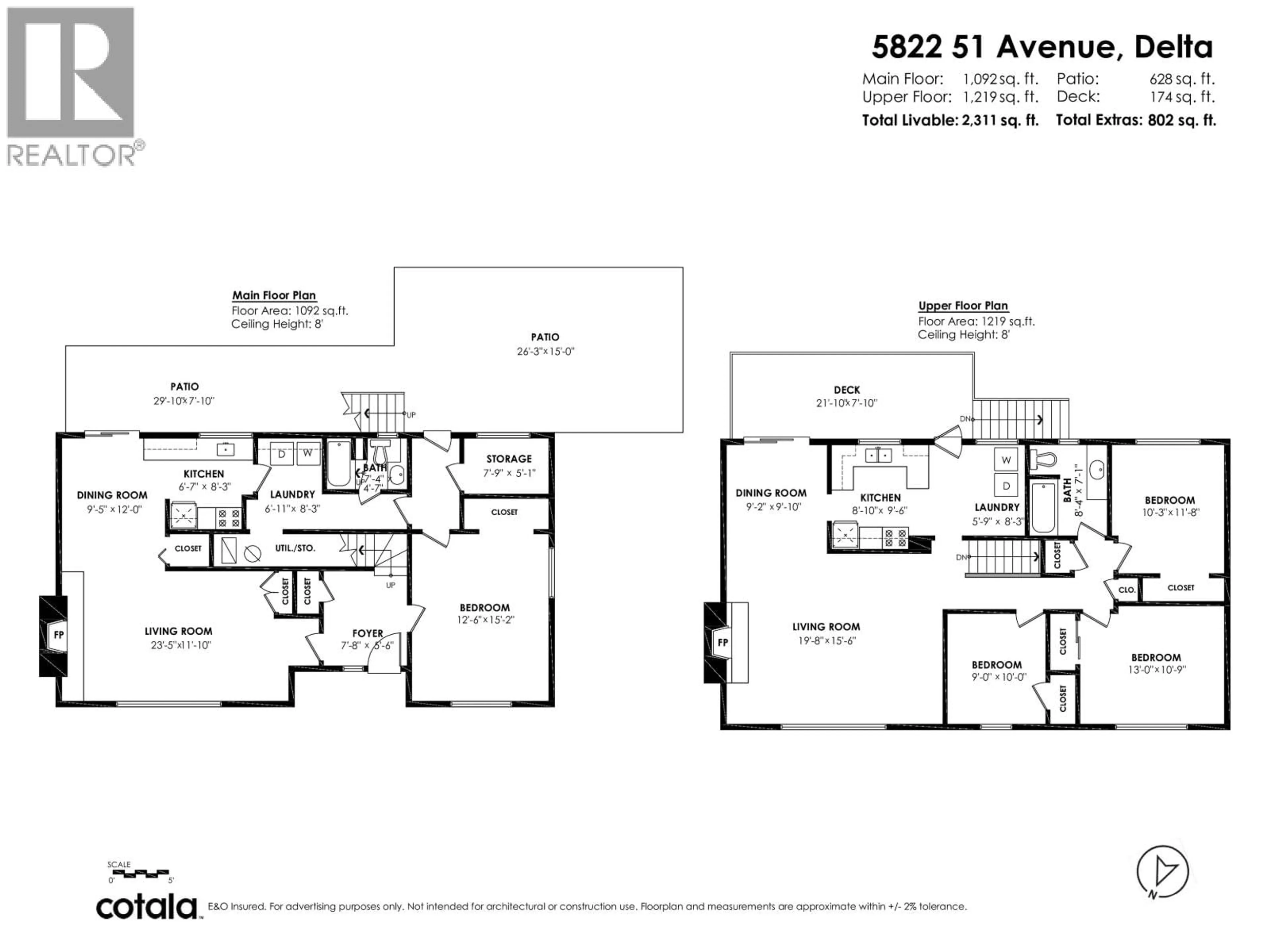 Floor plan for 5822 51 AVENUE, Ladner British Columbia V4K2C1