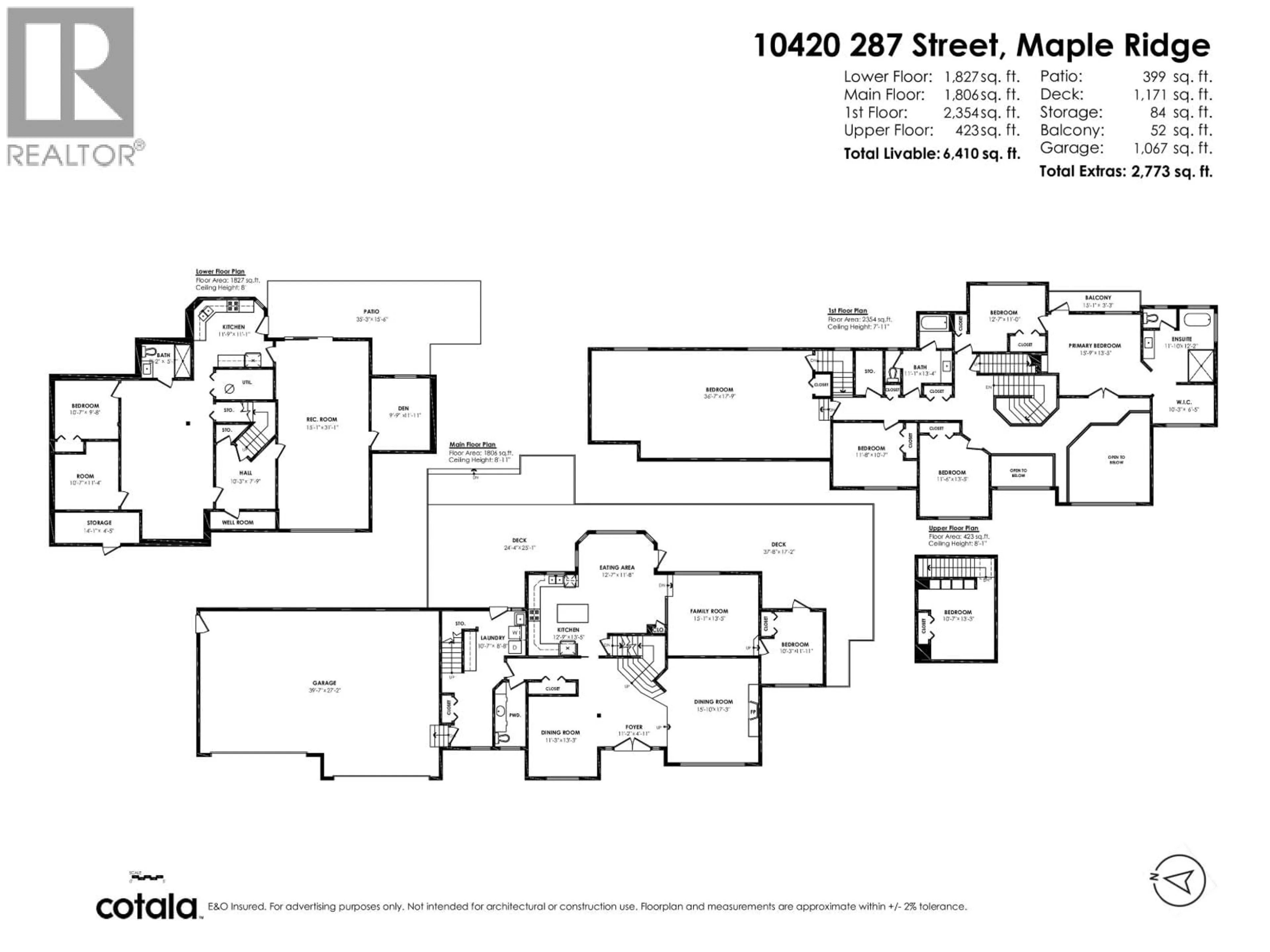 Floor plan for 10420 287 STREET, Maple Ridge British Columbia V2W1L5