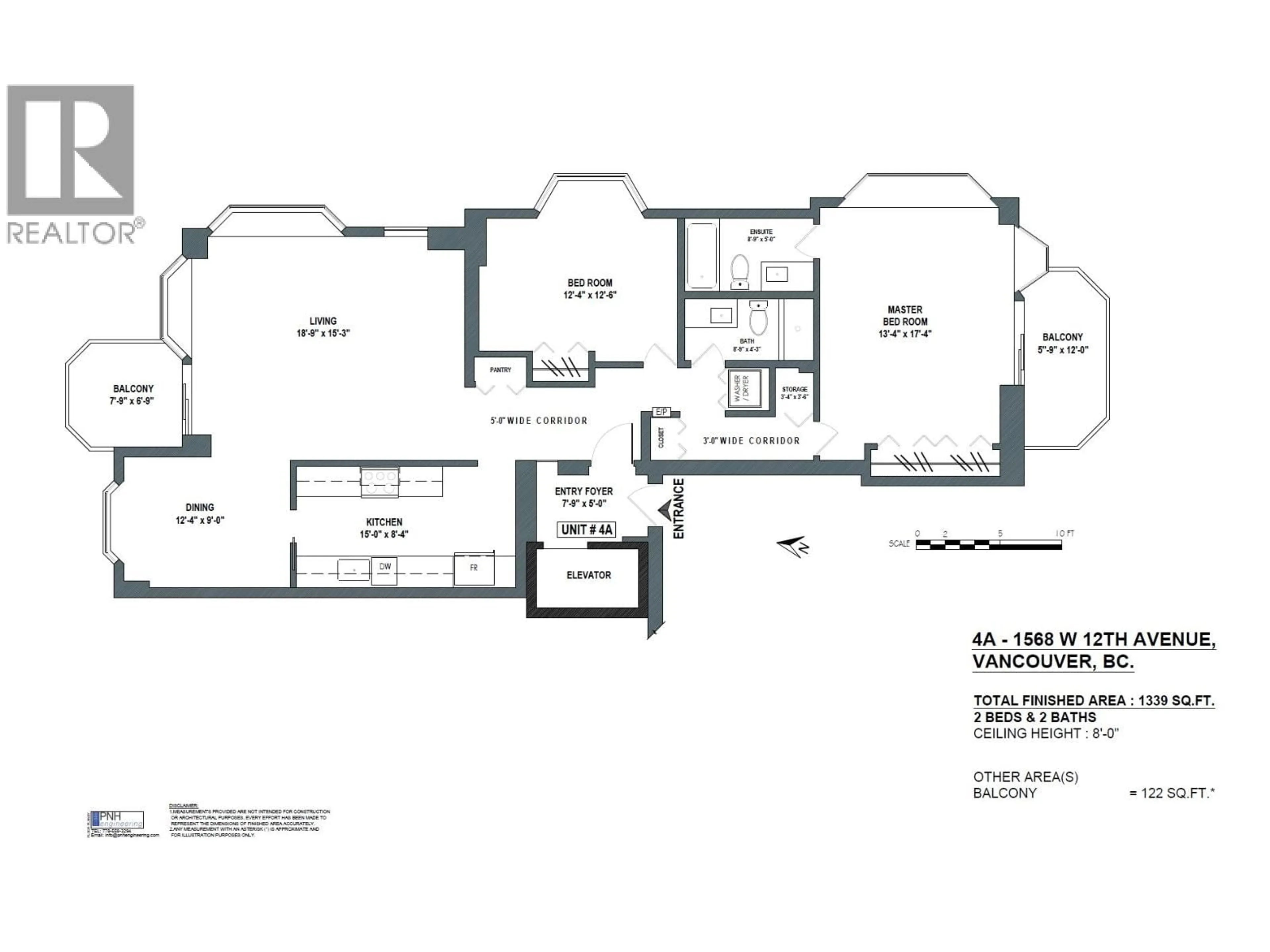 Floor plan for 4A - 1568 12TH AVENUE, Vancouver British Columbia V6J2E1