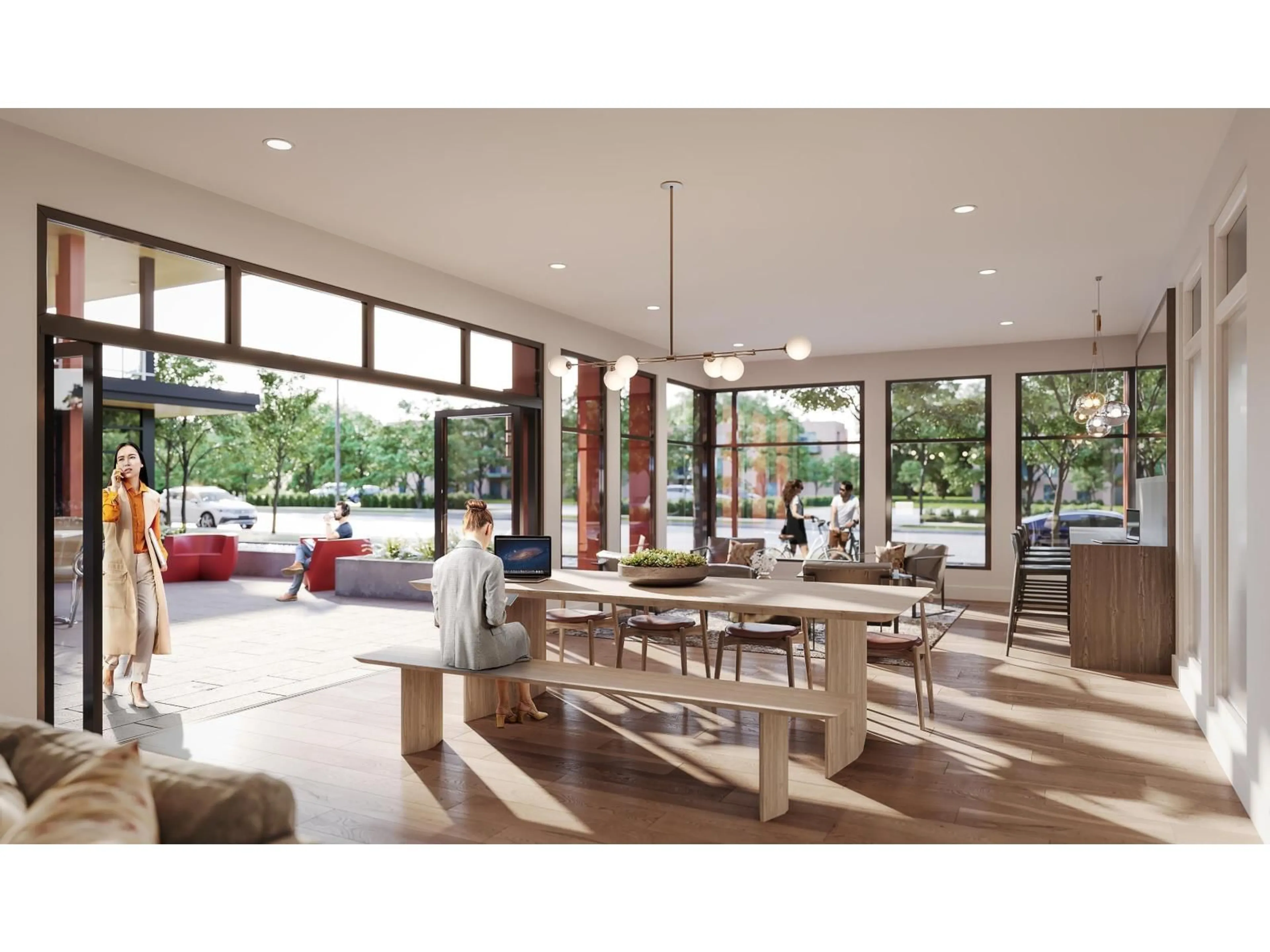 Open concept kitchen, wood/laminate floor for 418 - 13258 105, Surrey British Columbia V3T1Z2