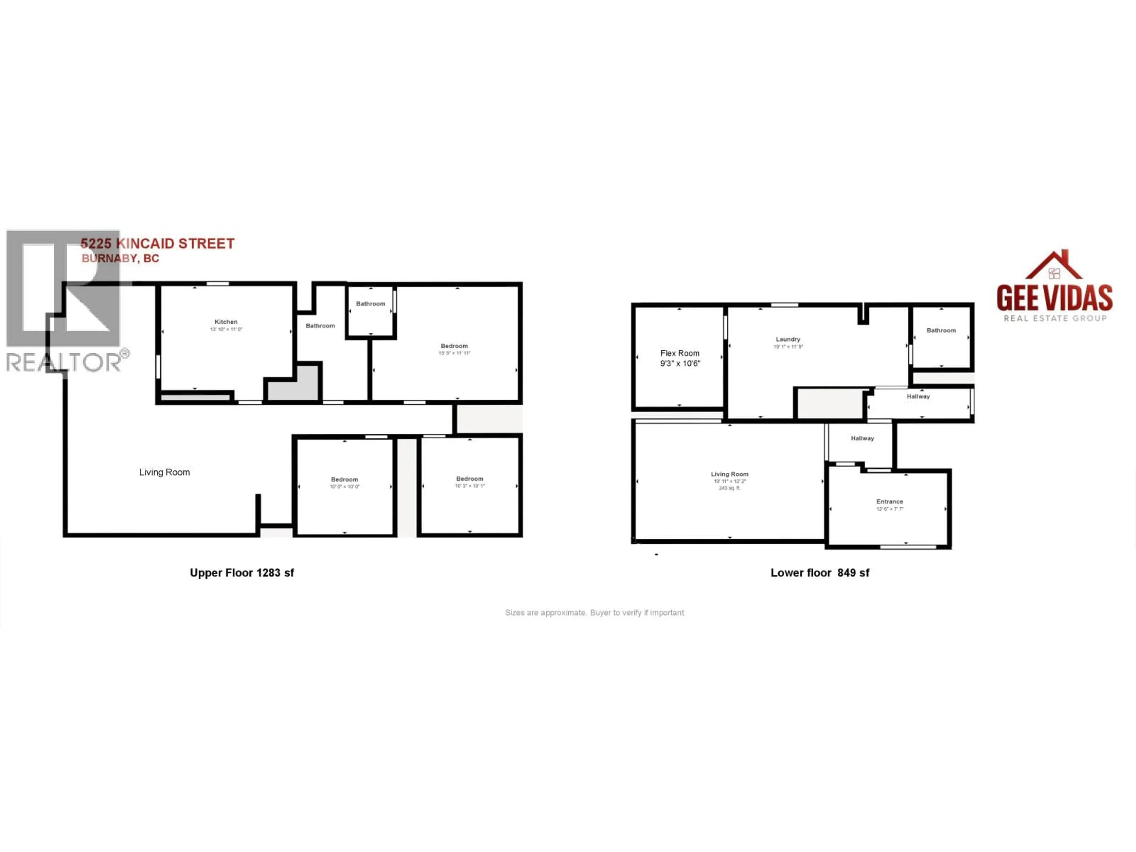 Floor plan for 5225 KINCAID STREET, Burnaby British Columbia V5G1W1