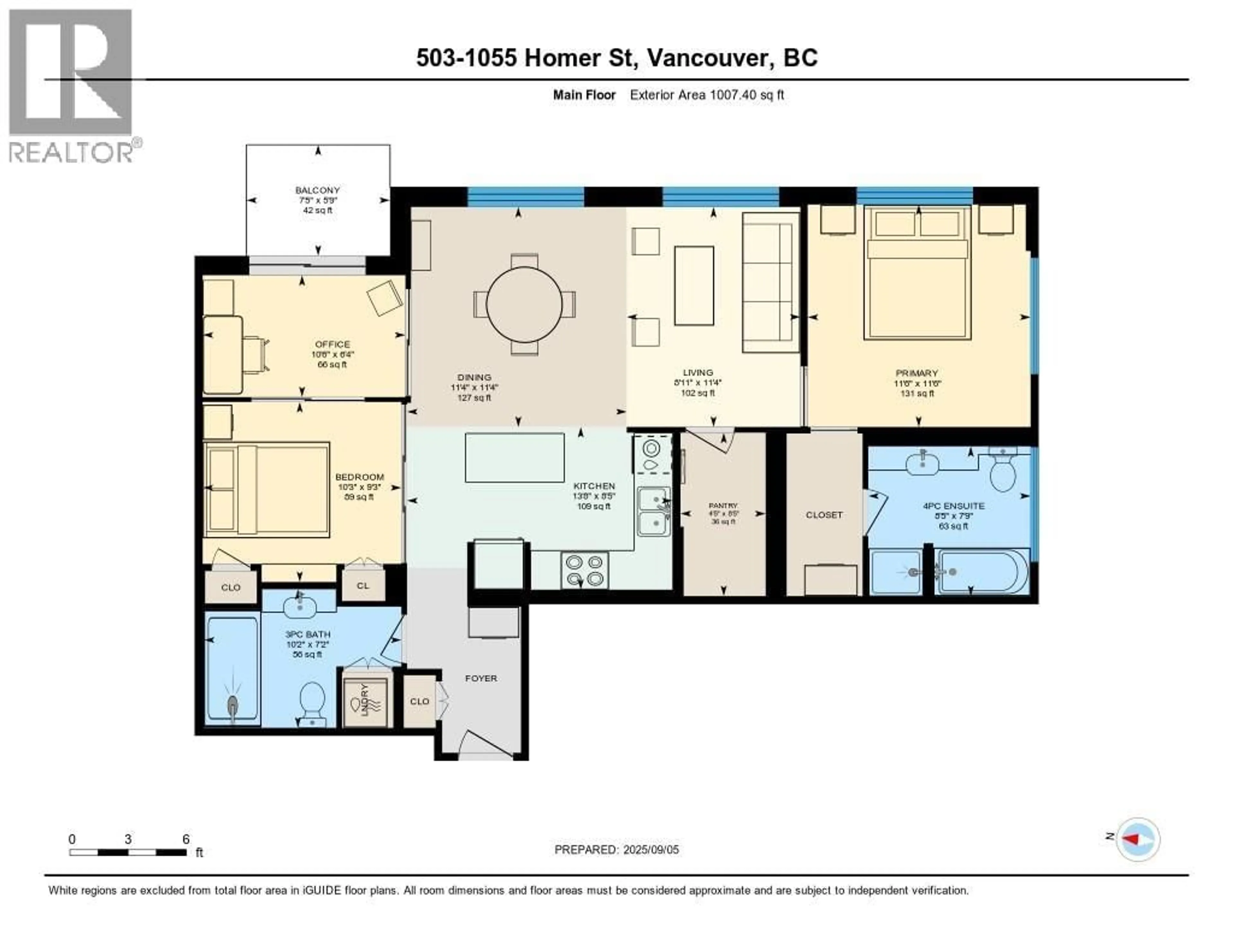 Floor plan for 503 - 1055 HOMER STREET, Vancouver British Columbia V6B1G3