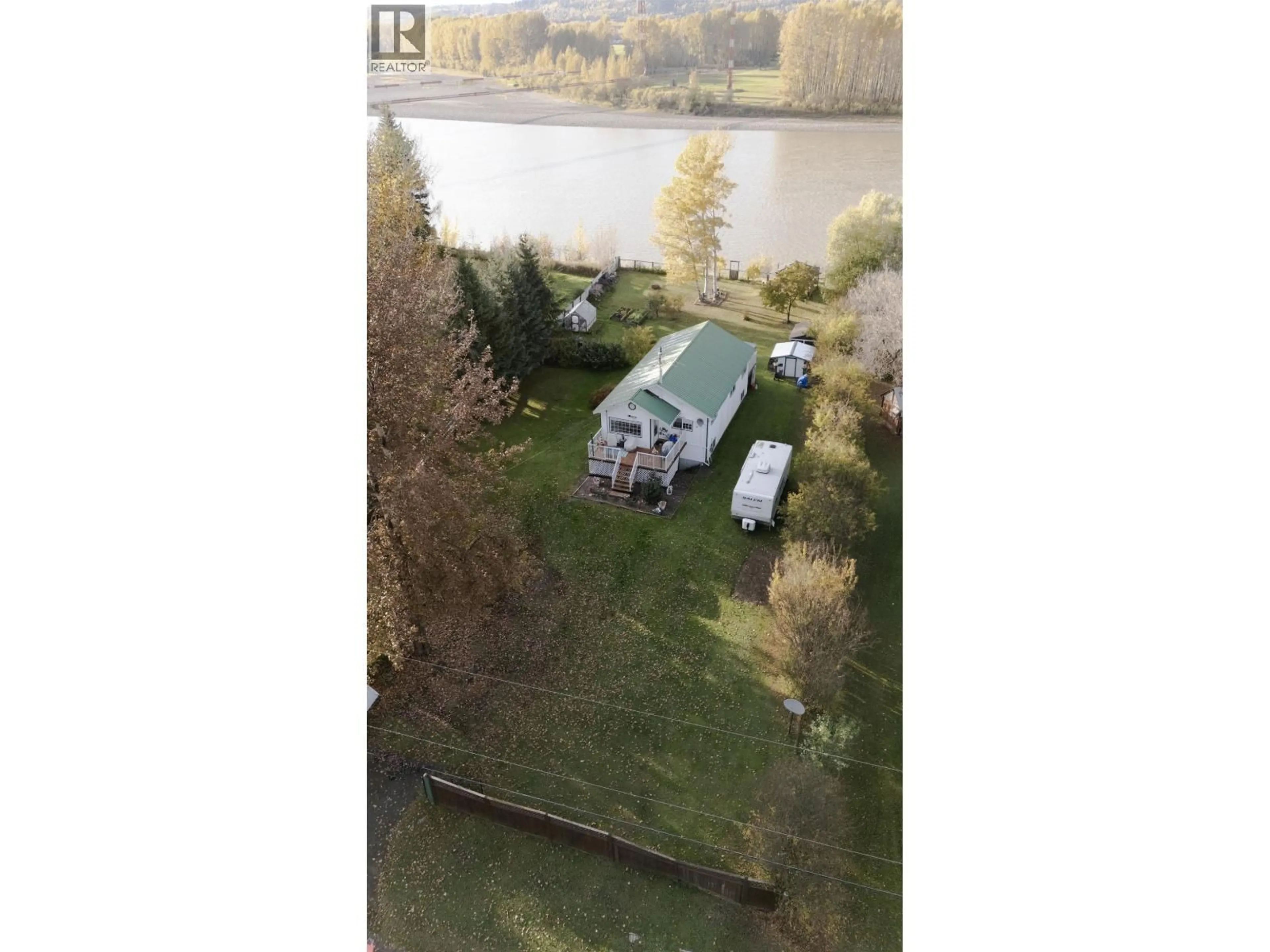 A pic from outside/outdoor area/front of a property/back of a property/a pic from drone, water/lake/river/ocean view for 7945 SHELLEY TOWNSITE ROAD, Prince George British Columbia V2K5X7