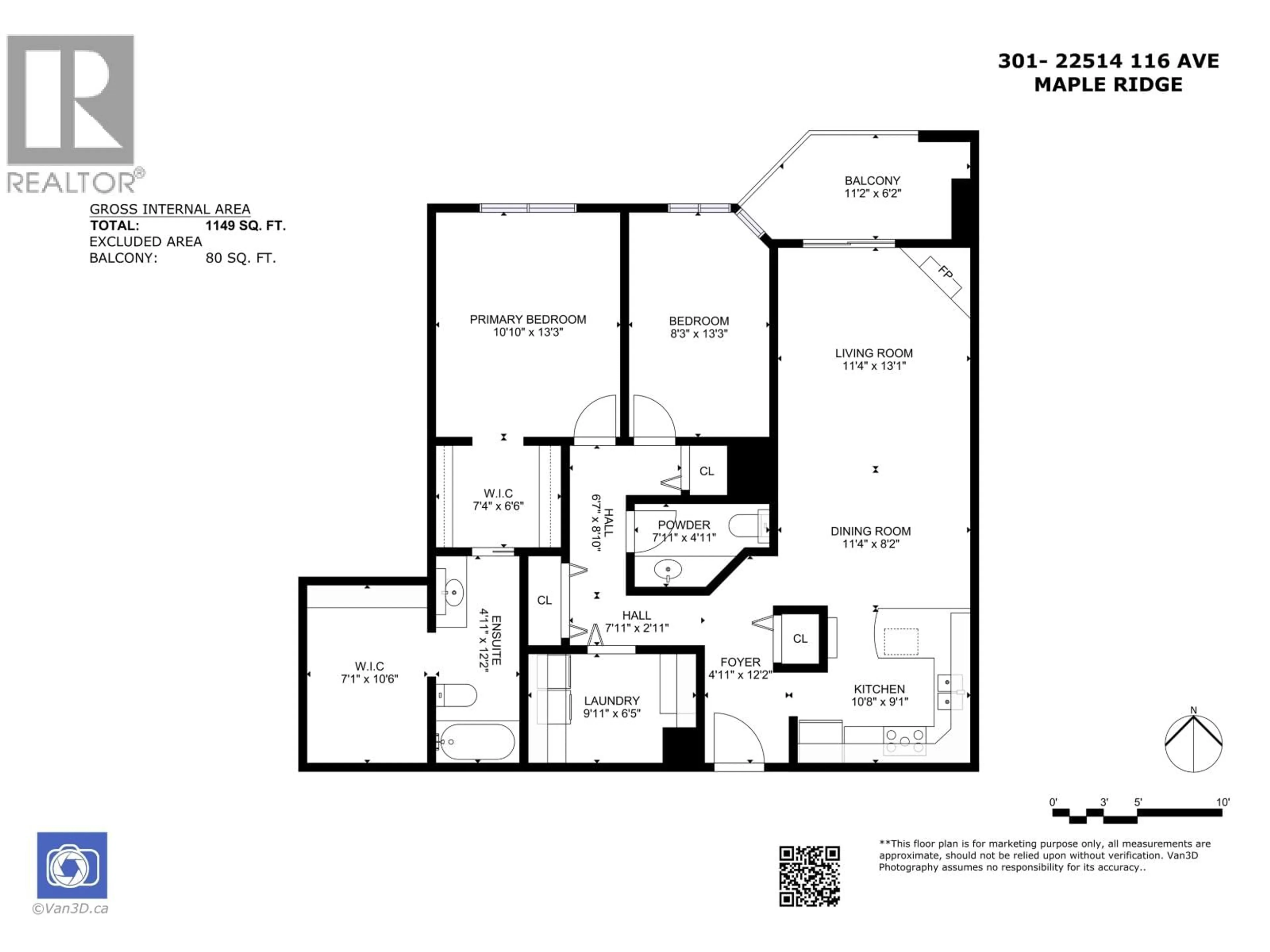 Floor plan for 301 - 22514 116 AVENUE, Maple Ridge British Columbia V2X0N8