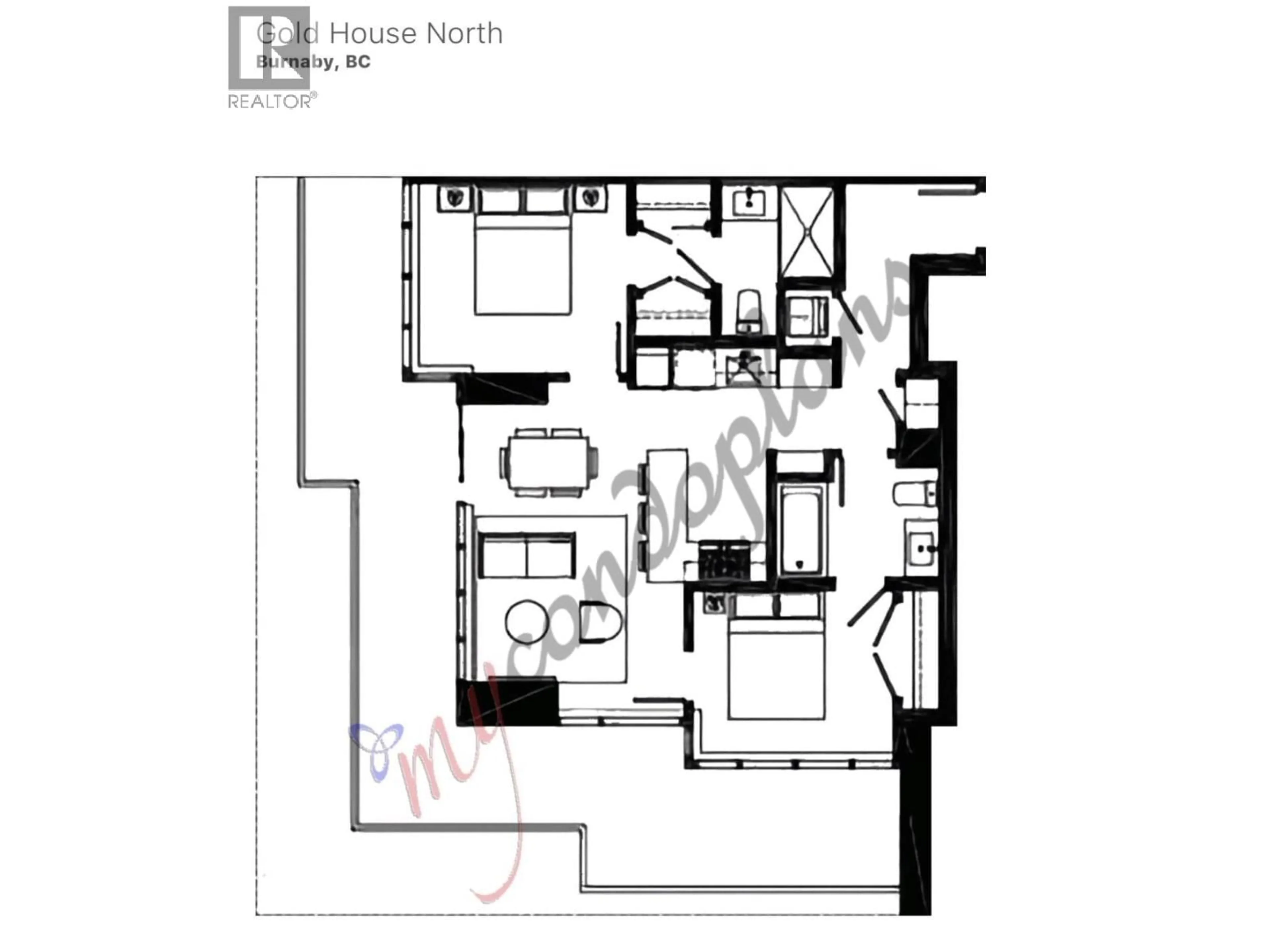 Floor plan for 1806 - 6383 MCKAY AVENUE, Burnaby British Columbia V5H0H8