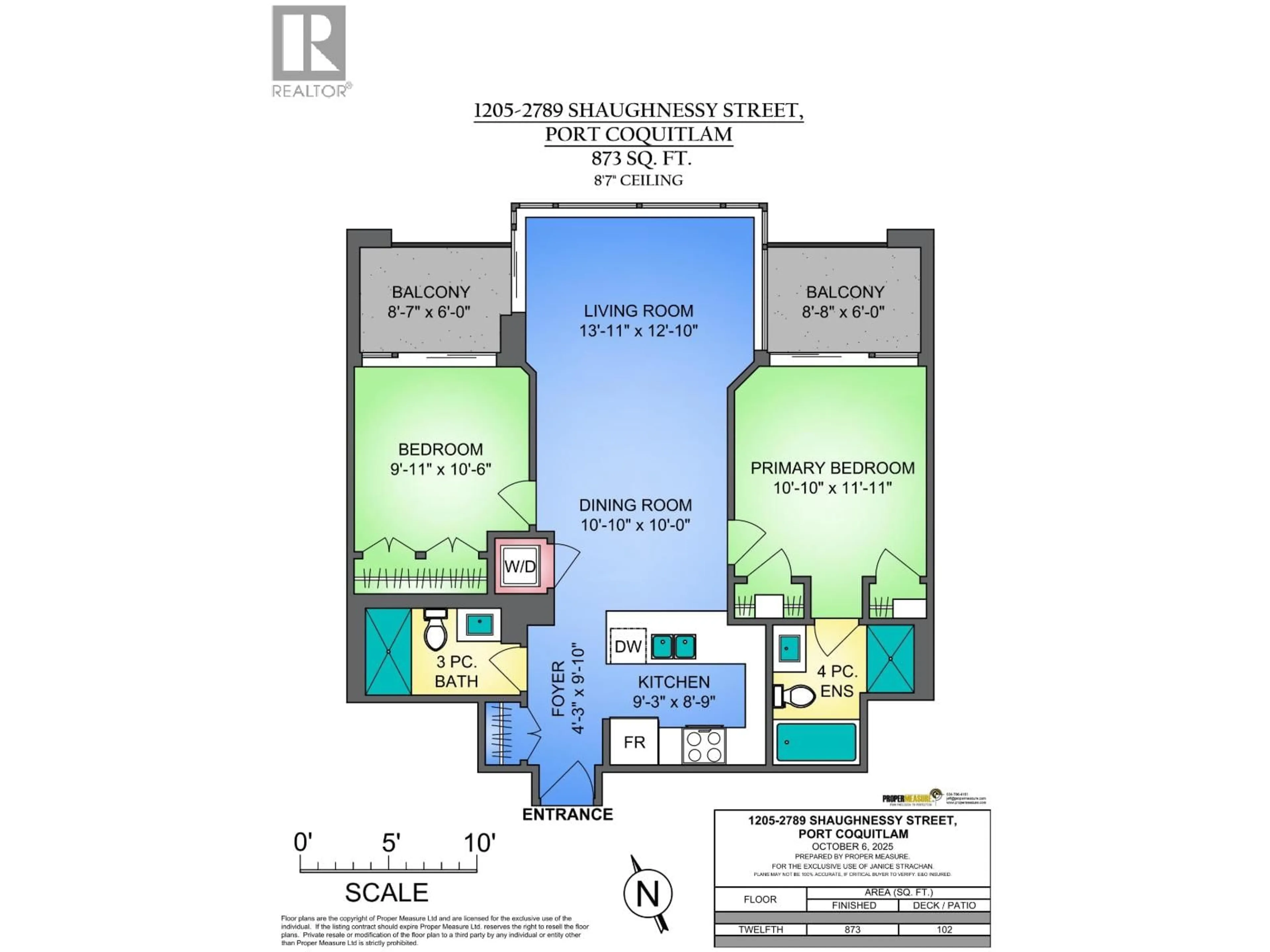 Floor plan for 1205 - 2789 SHAUGHNESSY STREET, Port Coquitlam British Columbia V3C0C3