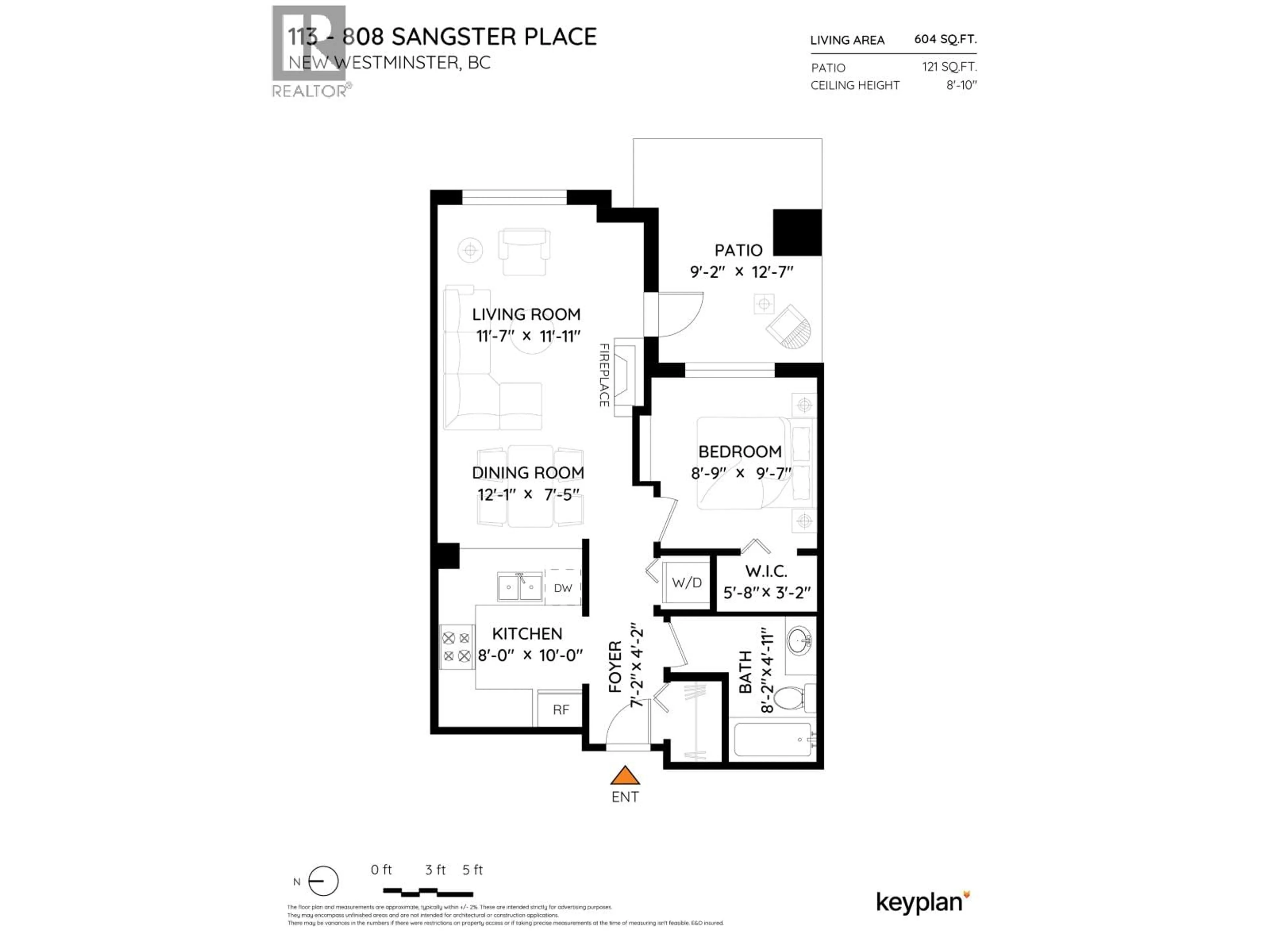 Floor plan for 113 - 808 SANGSTER PLACE, New Westminster British Columbia V3L5W3