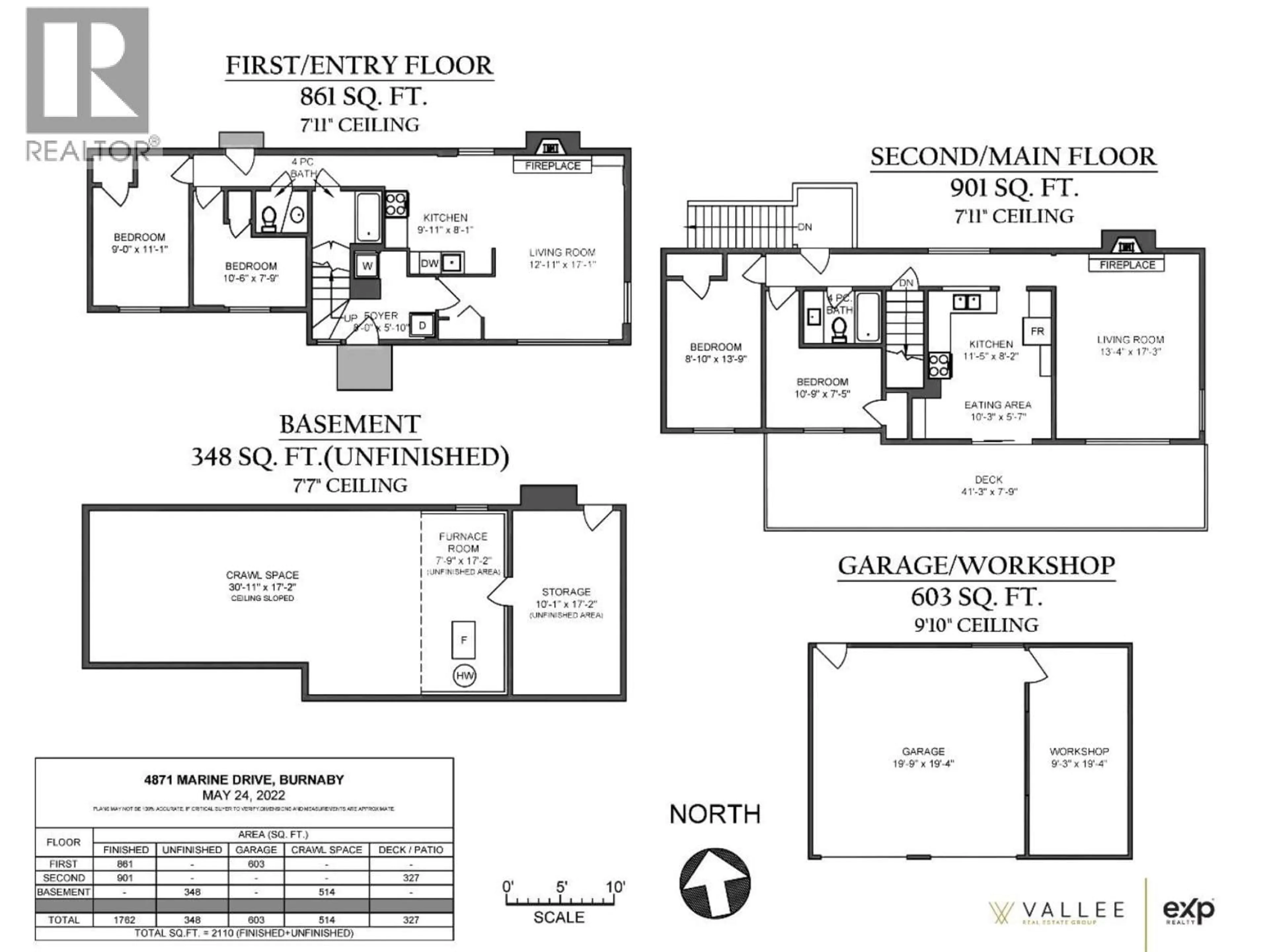 Floor plan for 4871 MARINE DRIVE, Burnaby British Columbia V5J3G5