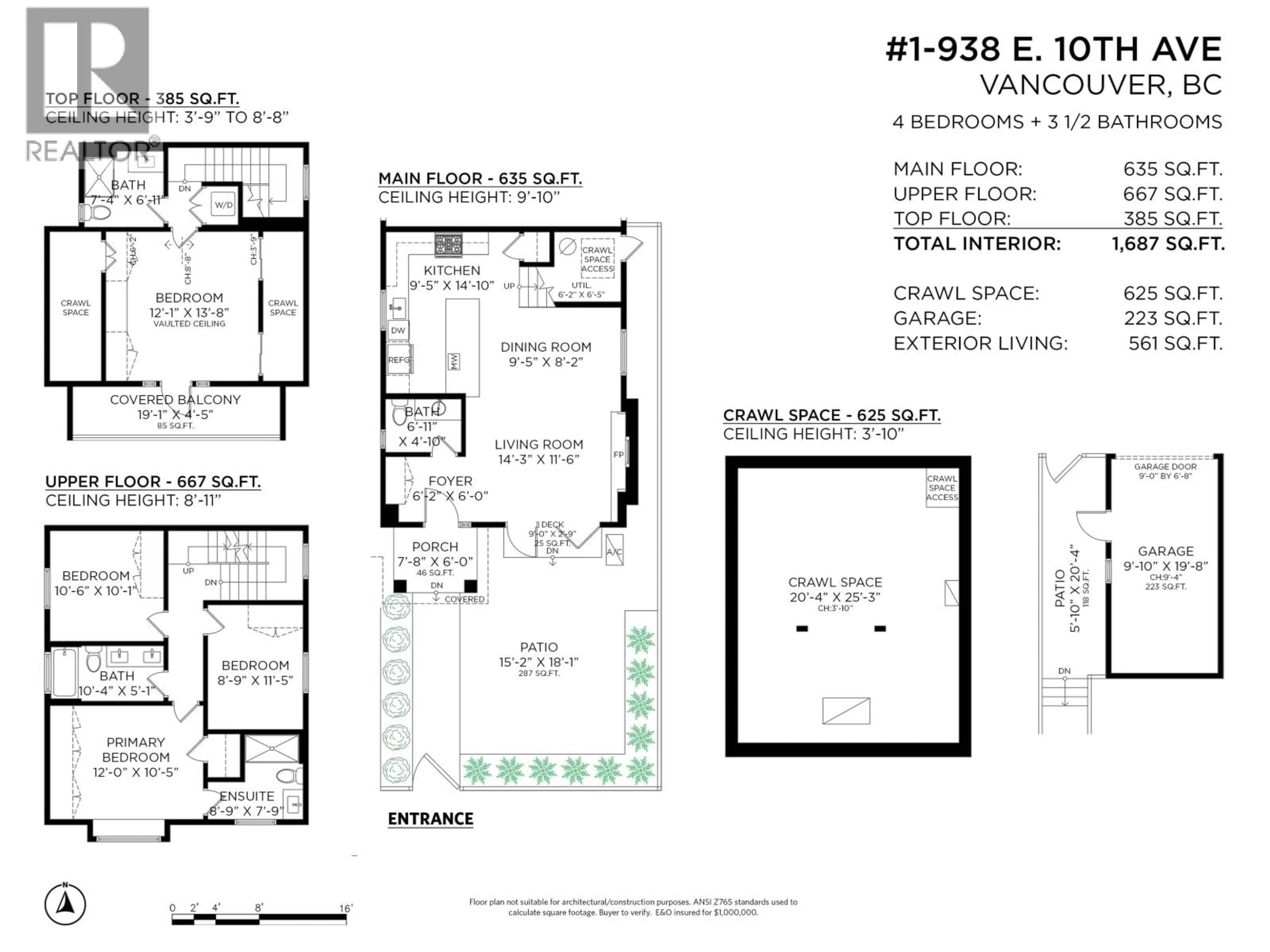 Floor plan for 1 - 938 10TH AVENUE, Vancouver British Columbia V5T2B2