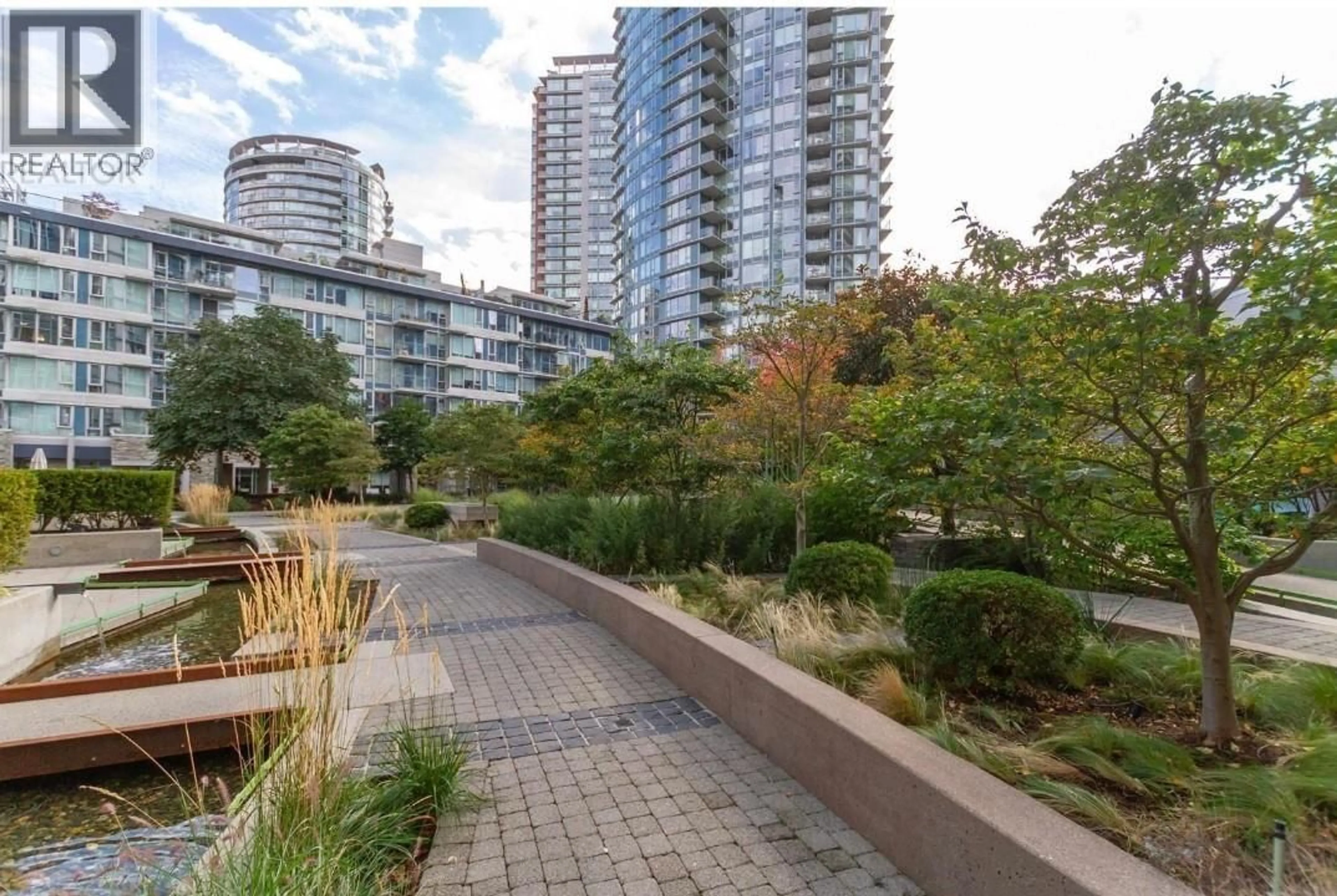 Patio, city buildings view from balcony for 801 - 188 KEEFER PLACE, Vancouver British Columbia V6B0J1
