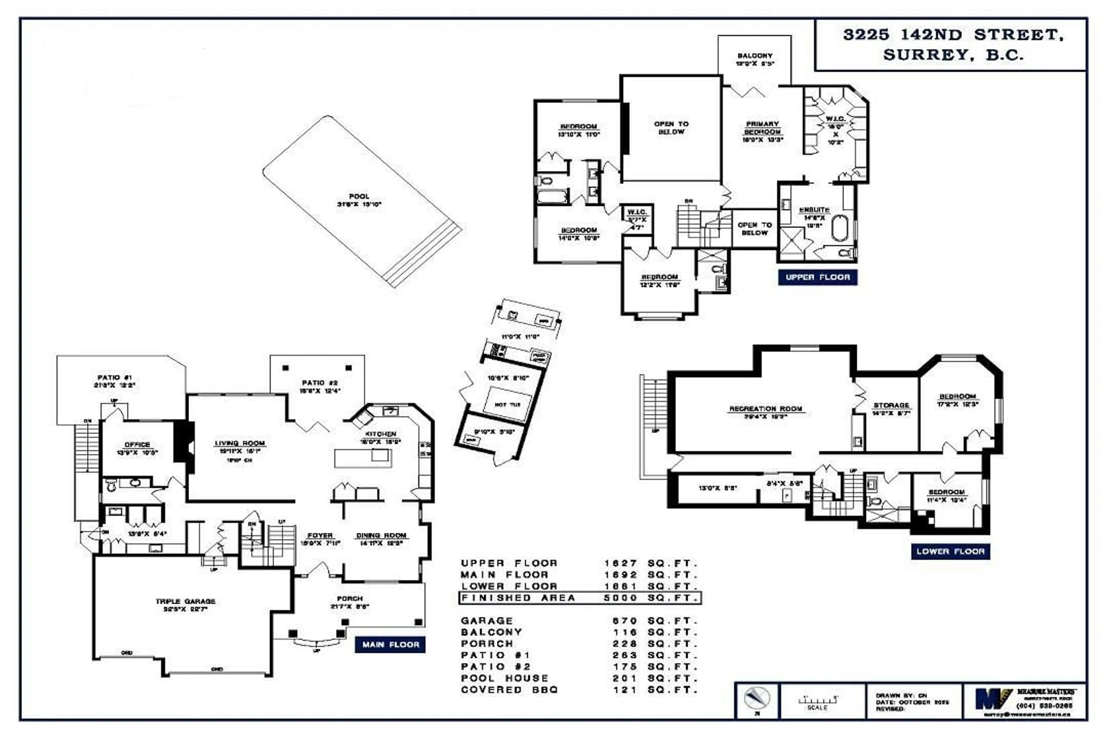 Floor plan for 3225 142, Surrey British Columbia V4P3P3