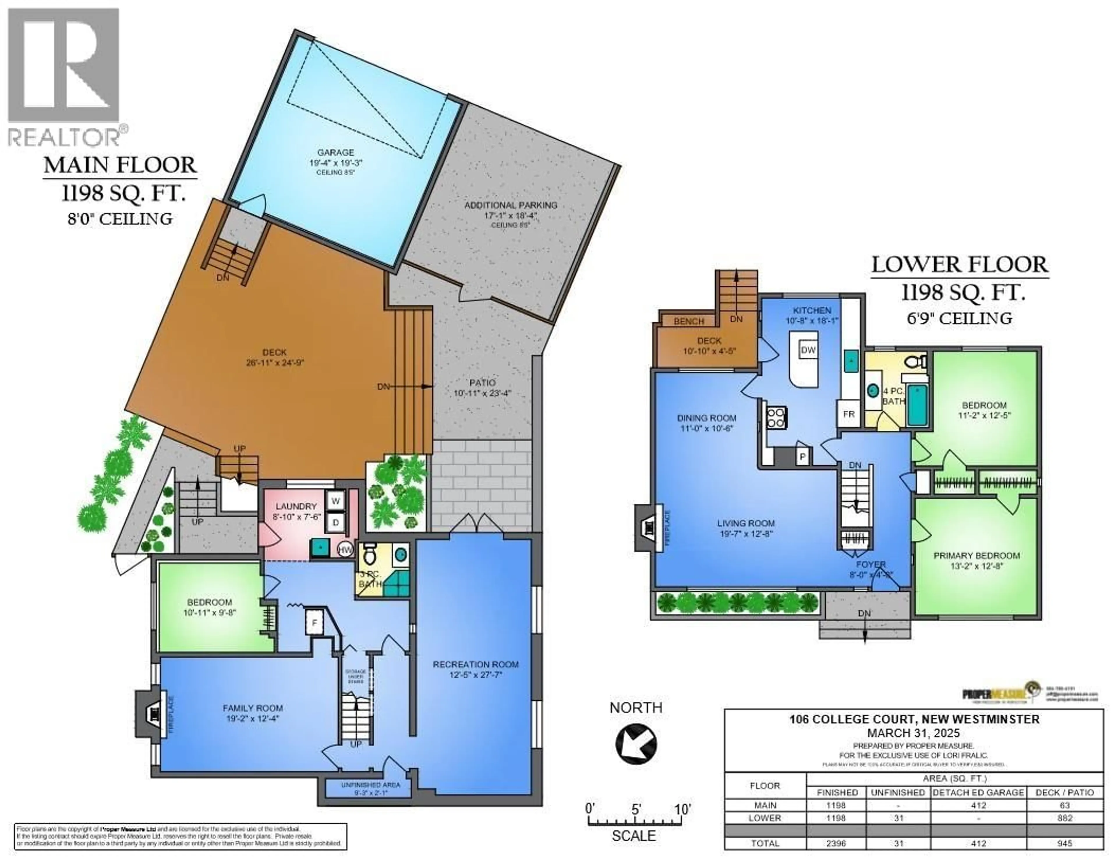 Floor plan for 106 COLLEGE COURT, New Westminster British Columbia V3L1K9