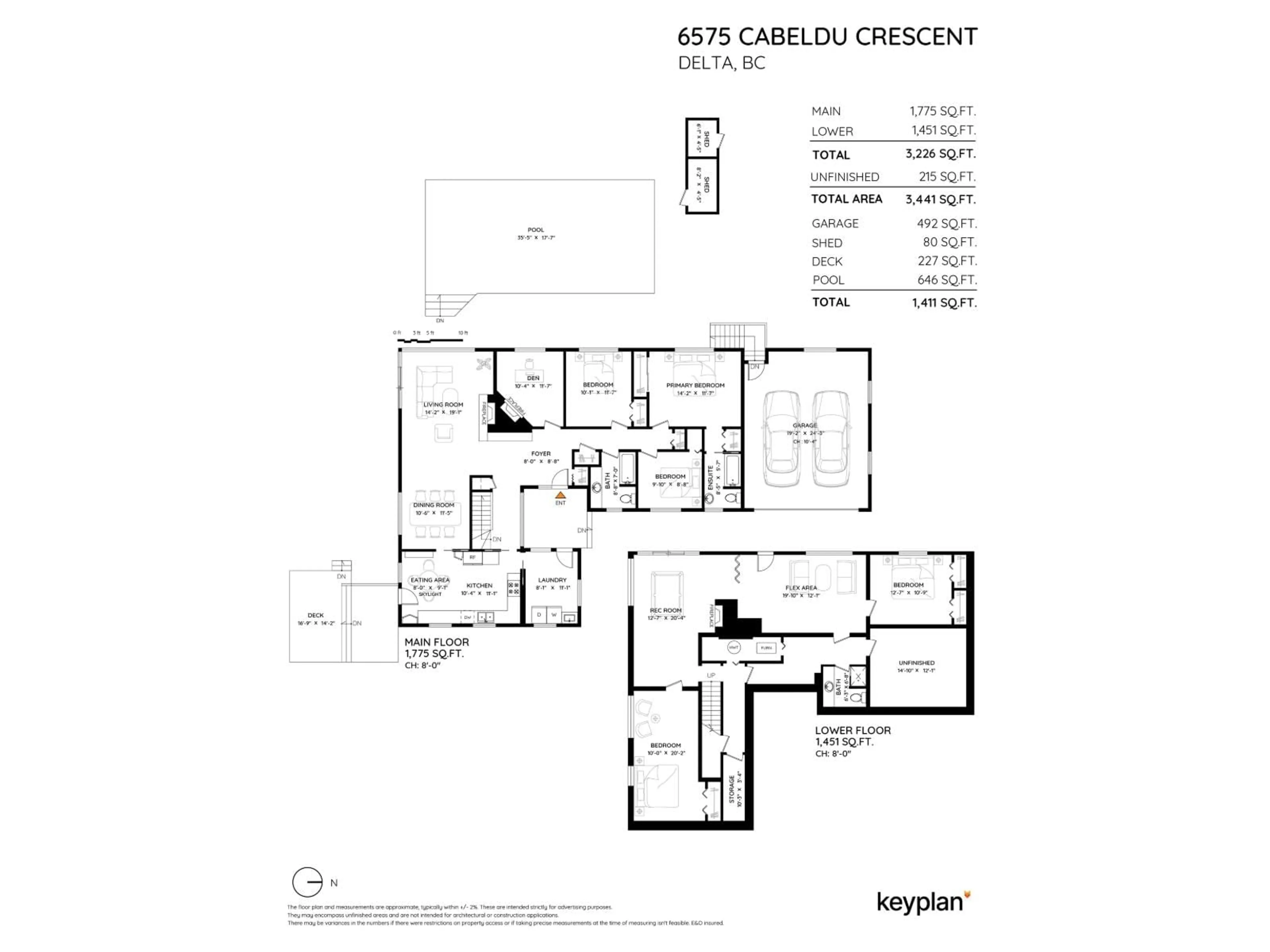 Floor plan for 6575 CABELDU, Delta British Columbia V4E1R2
