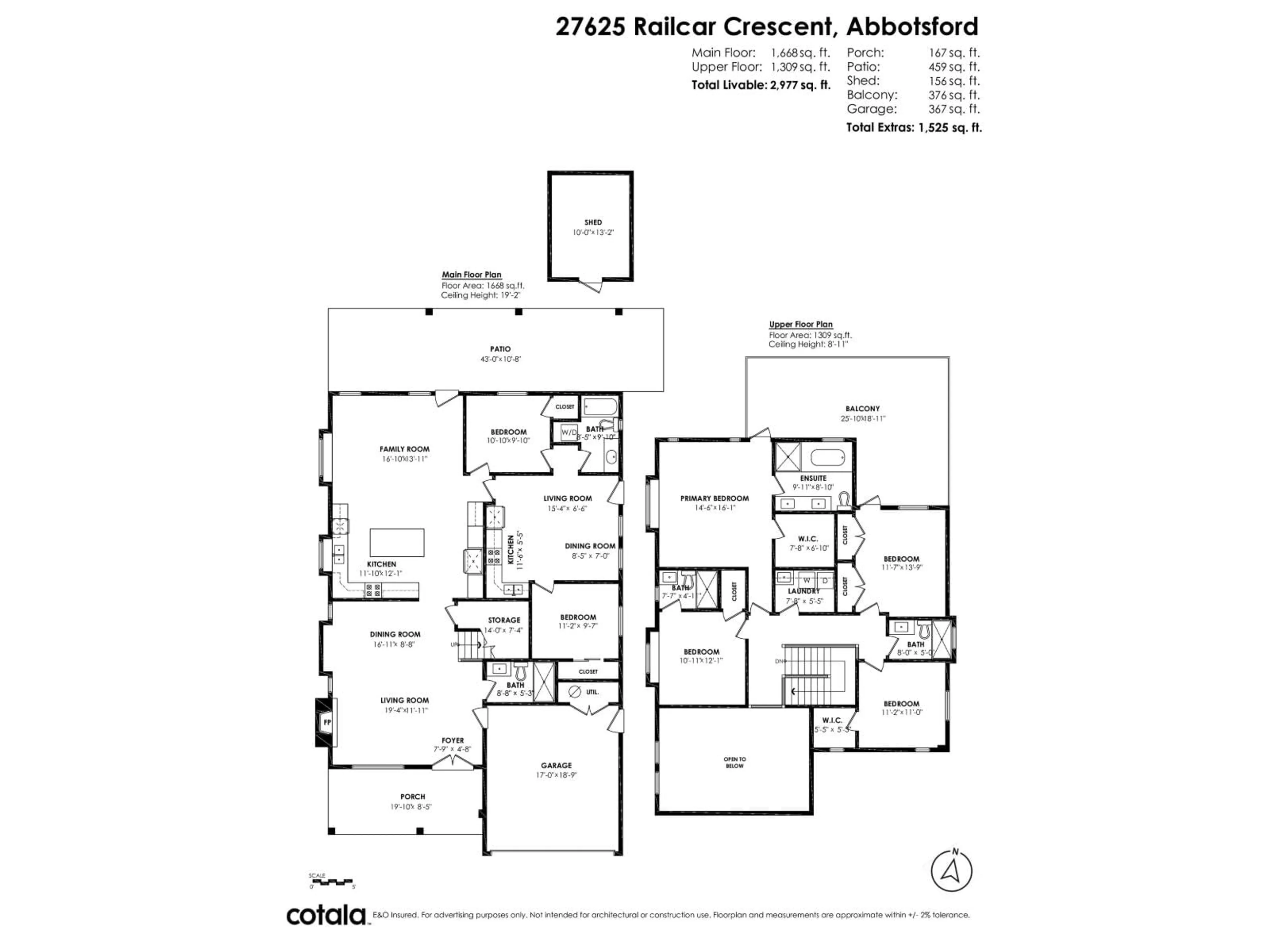 Floor plan for 27625 RAILCAR, Abbotsford British Columbia V4X0B8