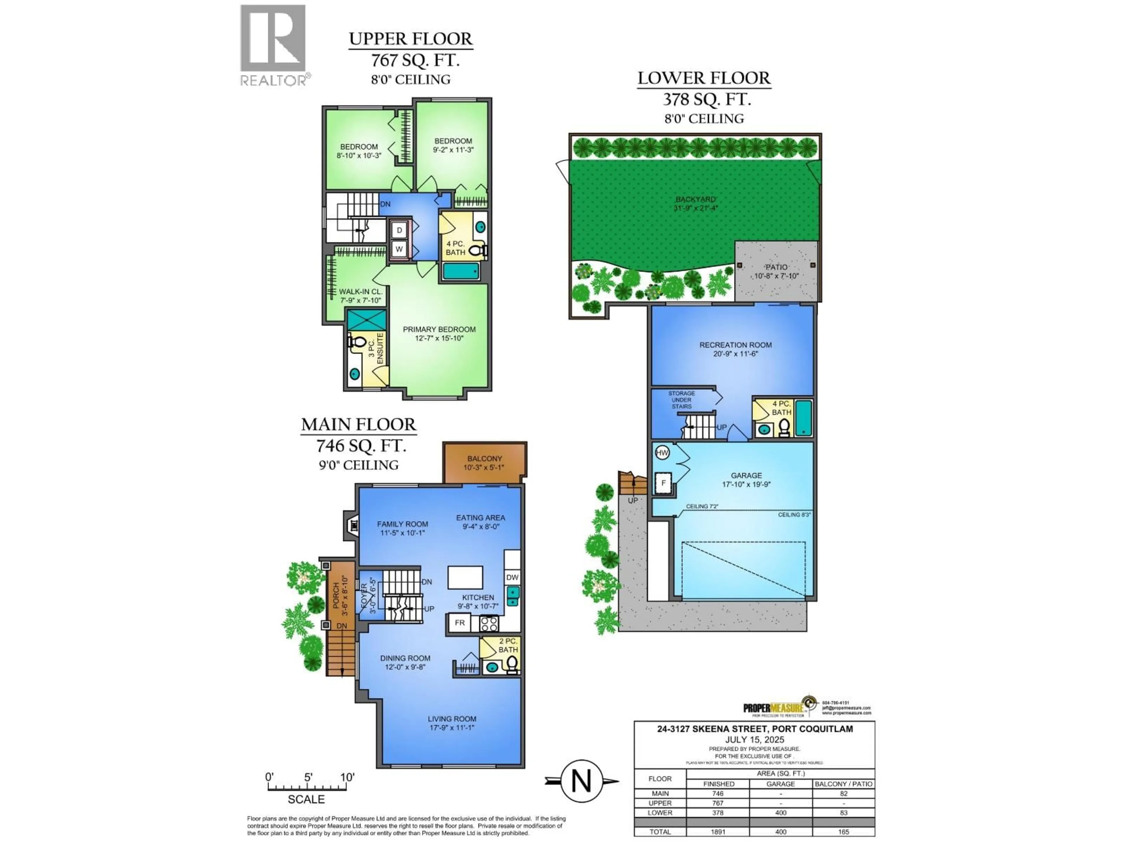 Floor plan for 24 - 3127 SKEENA STREET, Port Coquitlam British Columbia V3B8G5