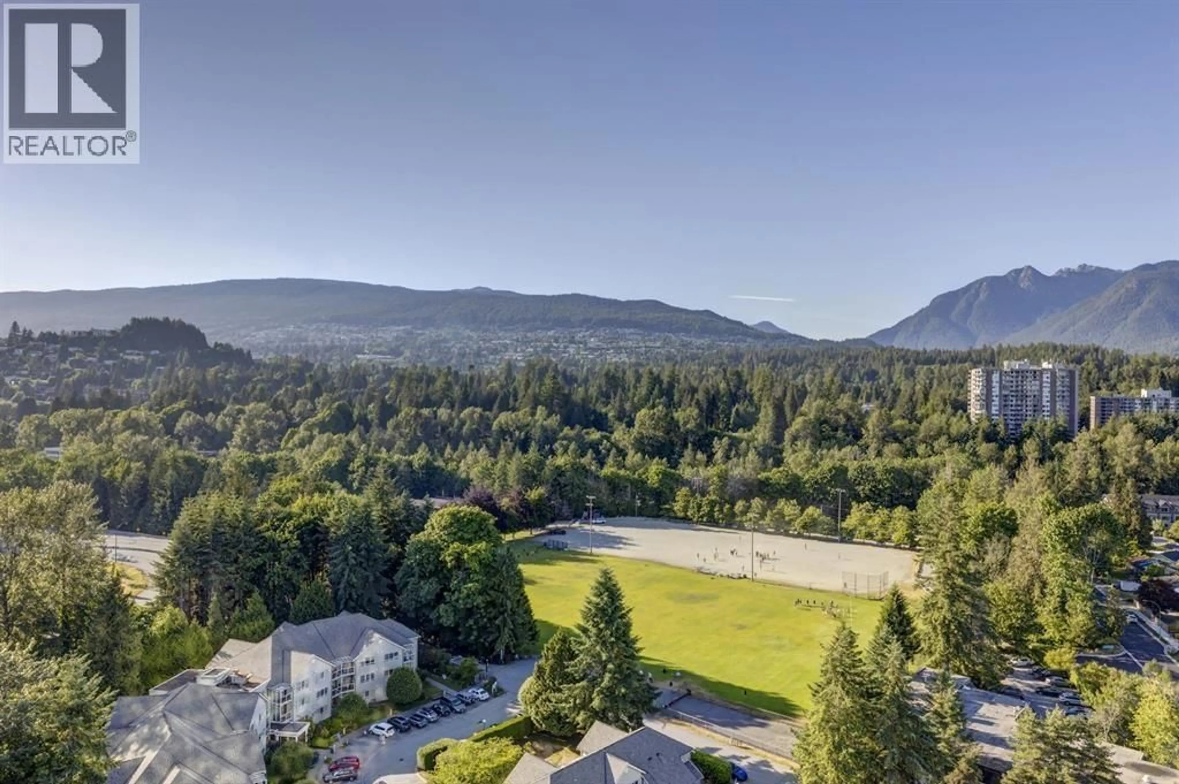 A pic from outside/outdoor area/front of a property/back of a property/a pic from drone, mountain view for 2207 - 200 KLAHANIE COURT, West Vancouver British Columbia V7P0E4