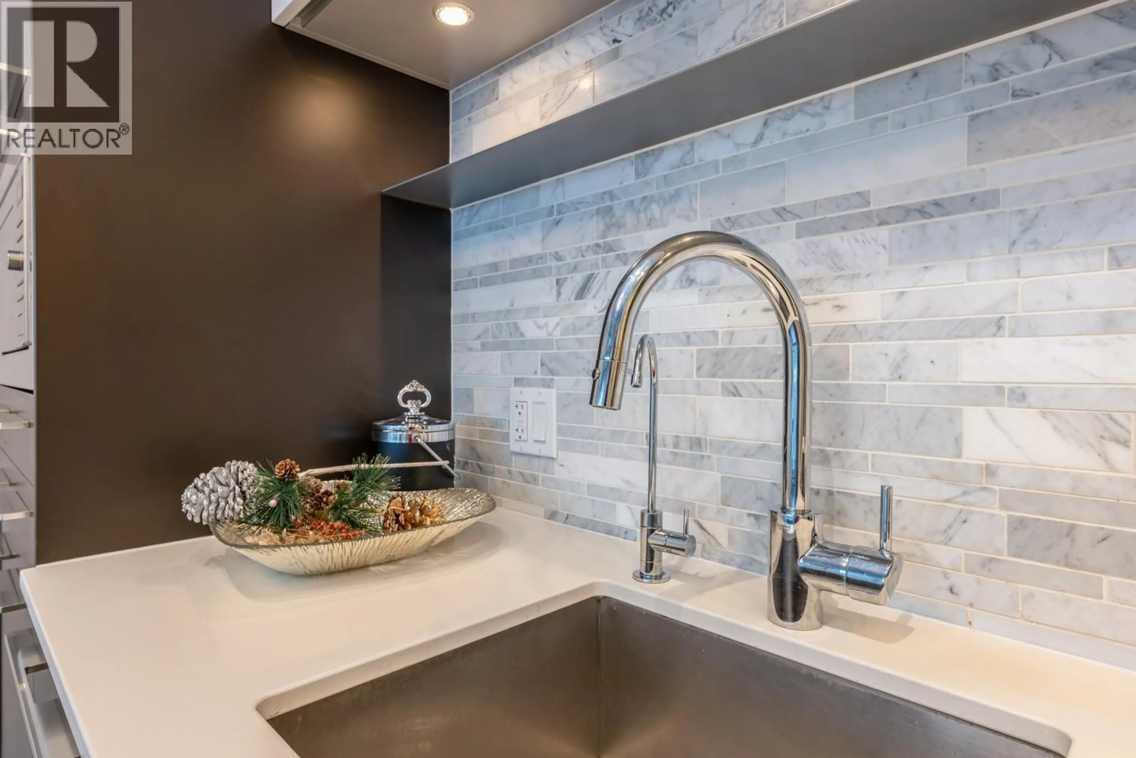 Contemporary kitchen, ceramic/tile floor for 2406 - 8031 NUNAVUT LANE, Vancouver British Columbia V5X0C9